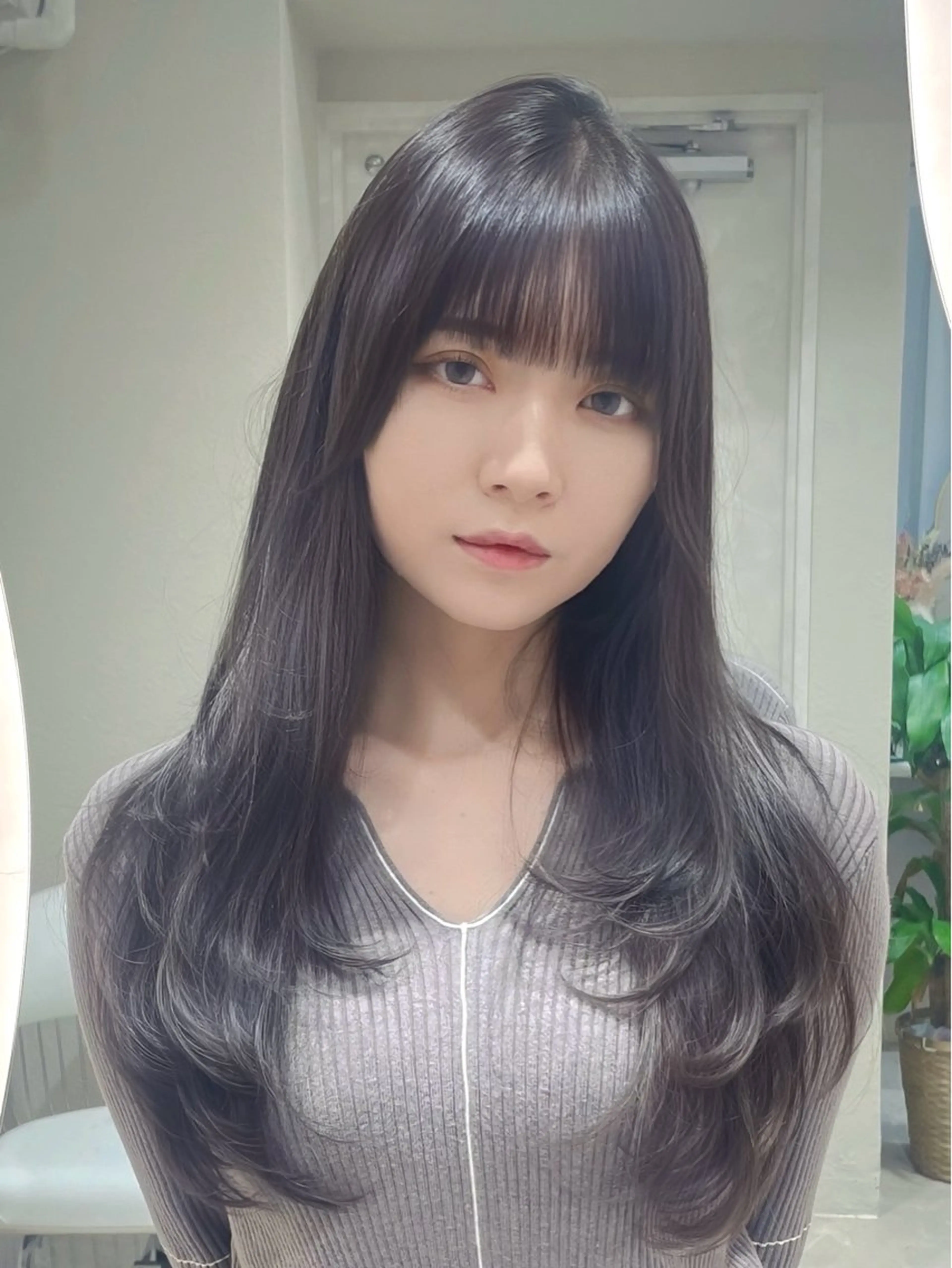 ロング カラー ブリーチ ケアブリーチ ダブルカラー 韓国風ヘア レイヤーカット カット ヘアカラー トリートメント MIRAC所属・Ryoichi⛓️ 韓国ヘア/ハイトーンのヘアスタイル