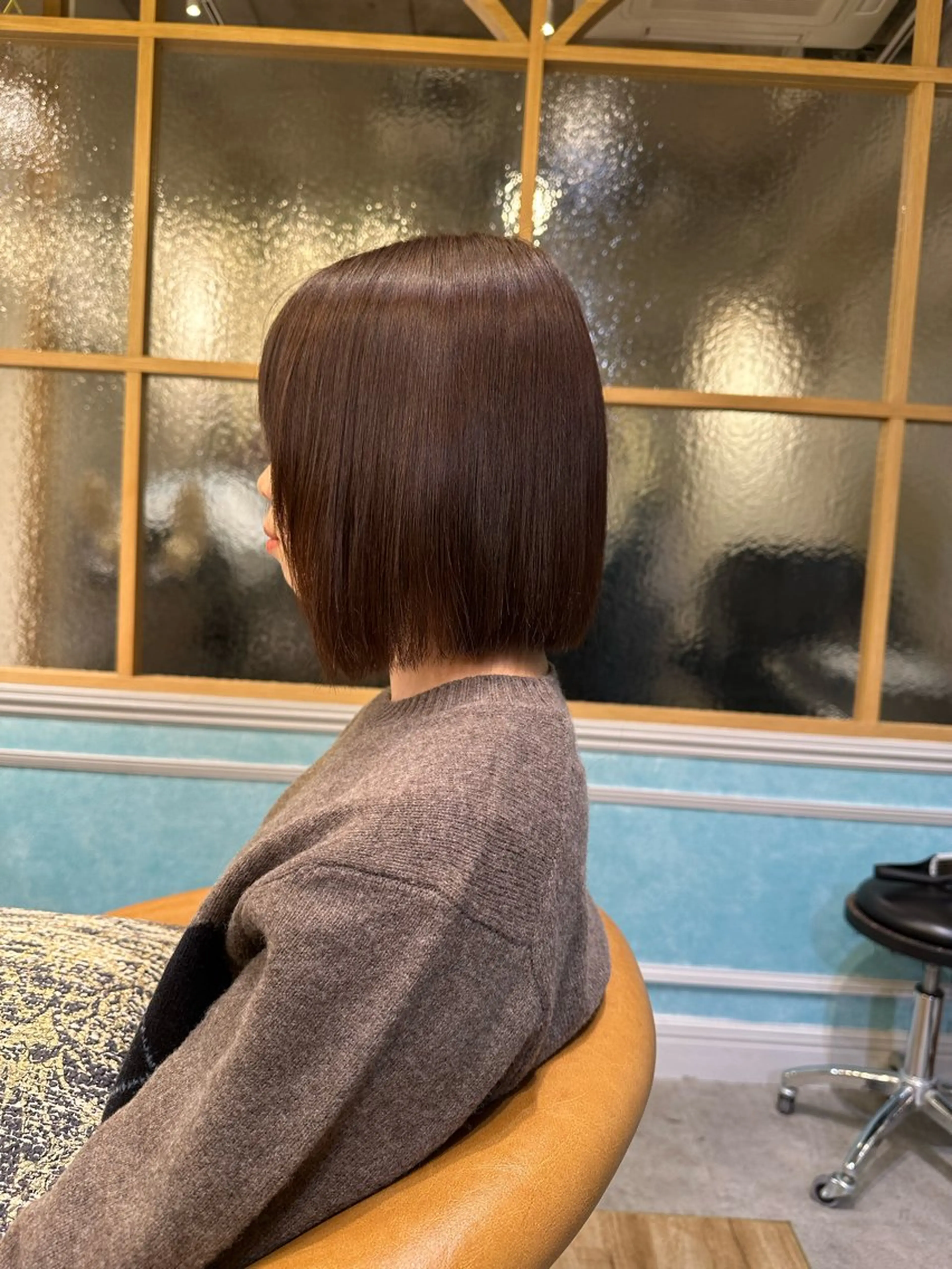 ショート カット ヘアカラー 縮毛矯正 トリートメント 縮毛矯正　髪質改善 韓国風レイヤー　吉田のヘアスタイル