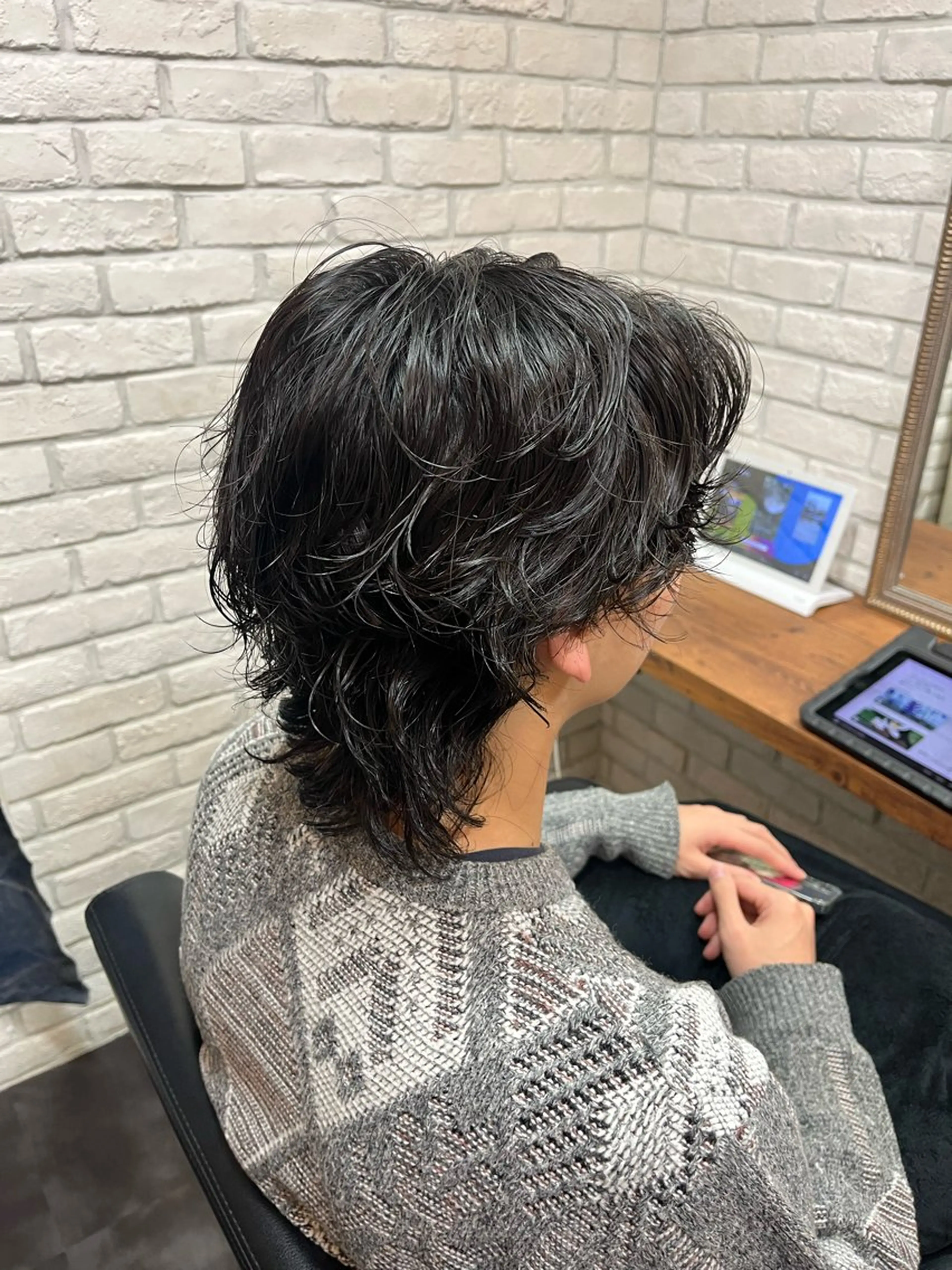 ショート カラー パーマ メンズ ️️髪質改善カラー/ 瀧澤 陽奈‎✮⋆˙のヘアスタイル