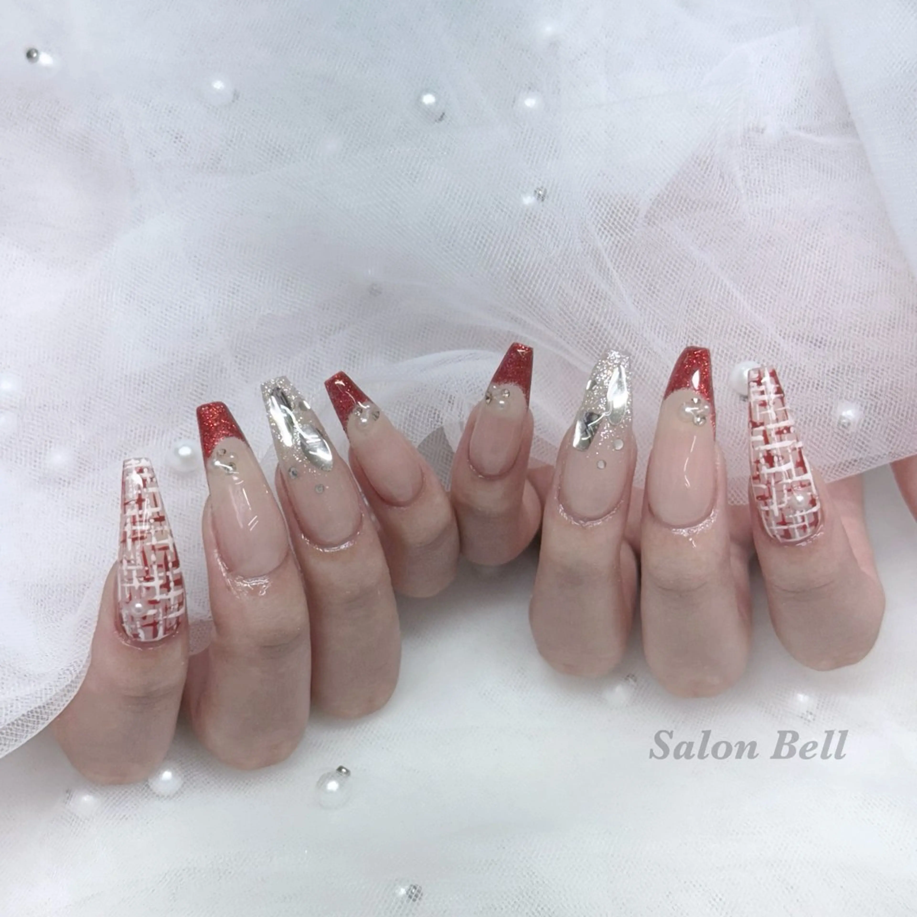 『ハンド(オフあり)』10本長さだし+10本アート🎨の写真