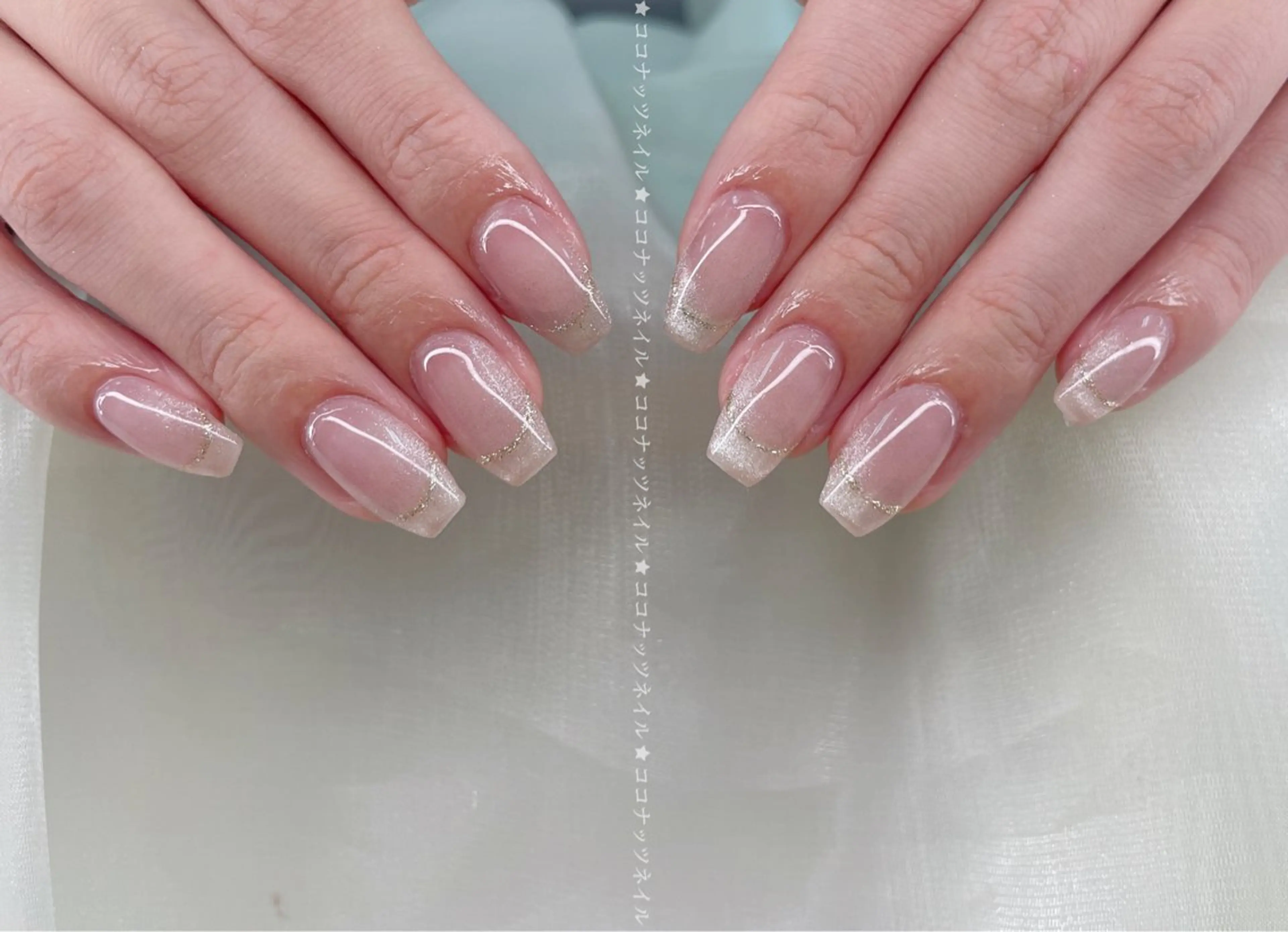 ネイル べっ甲ネイル フレンチネイル キラキラネイル マグネットネイル 大理石ネイル(マーブル) ハンドネイル 神田 ココナッツのネイルデザイン