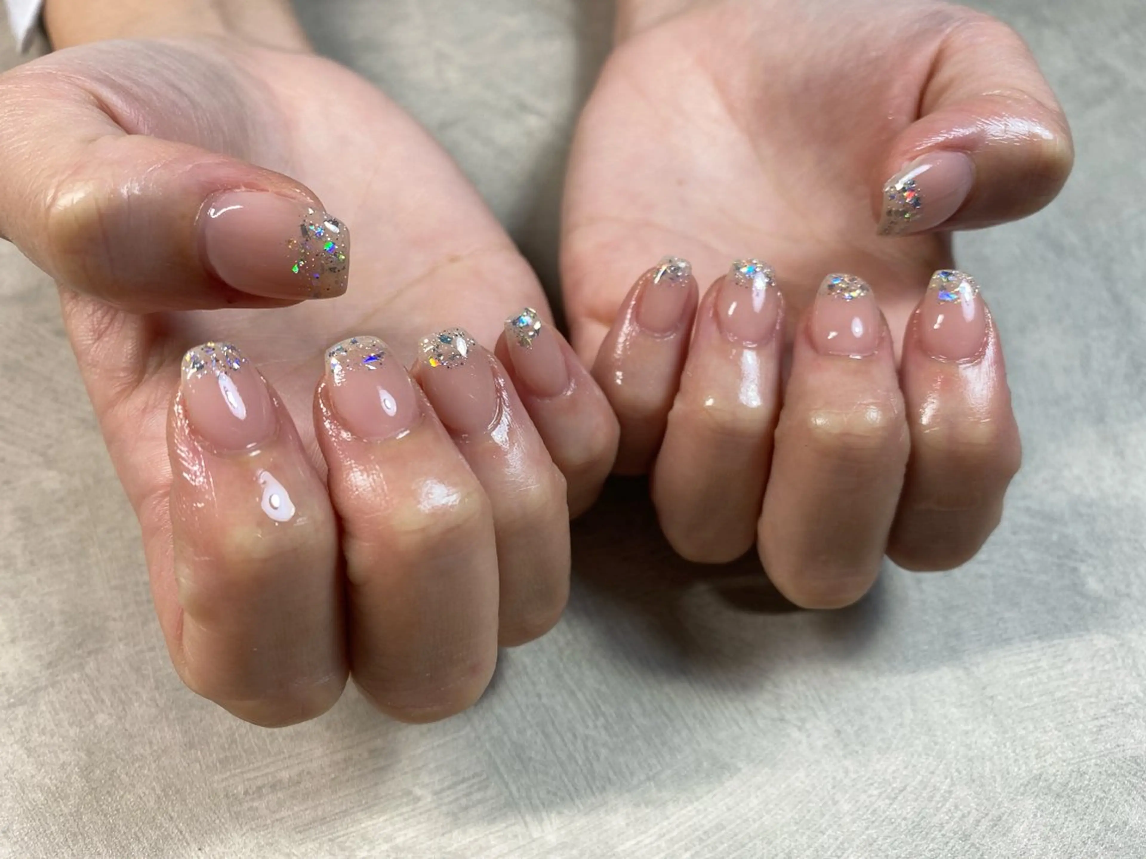 ラメグラデーションの写真