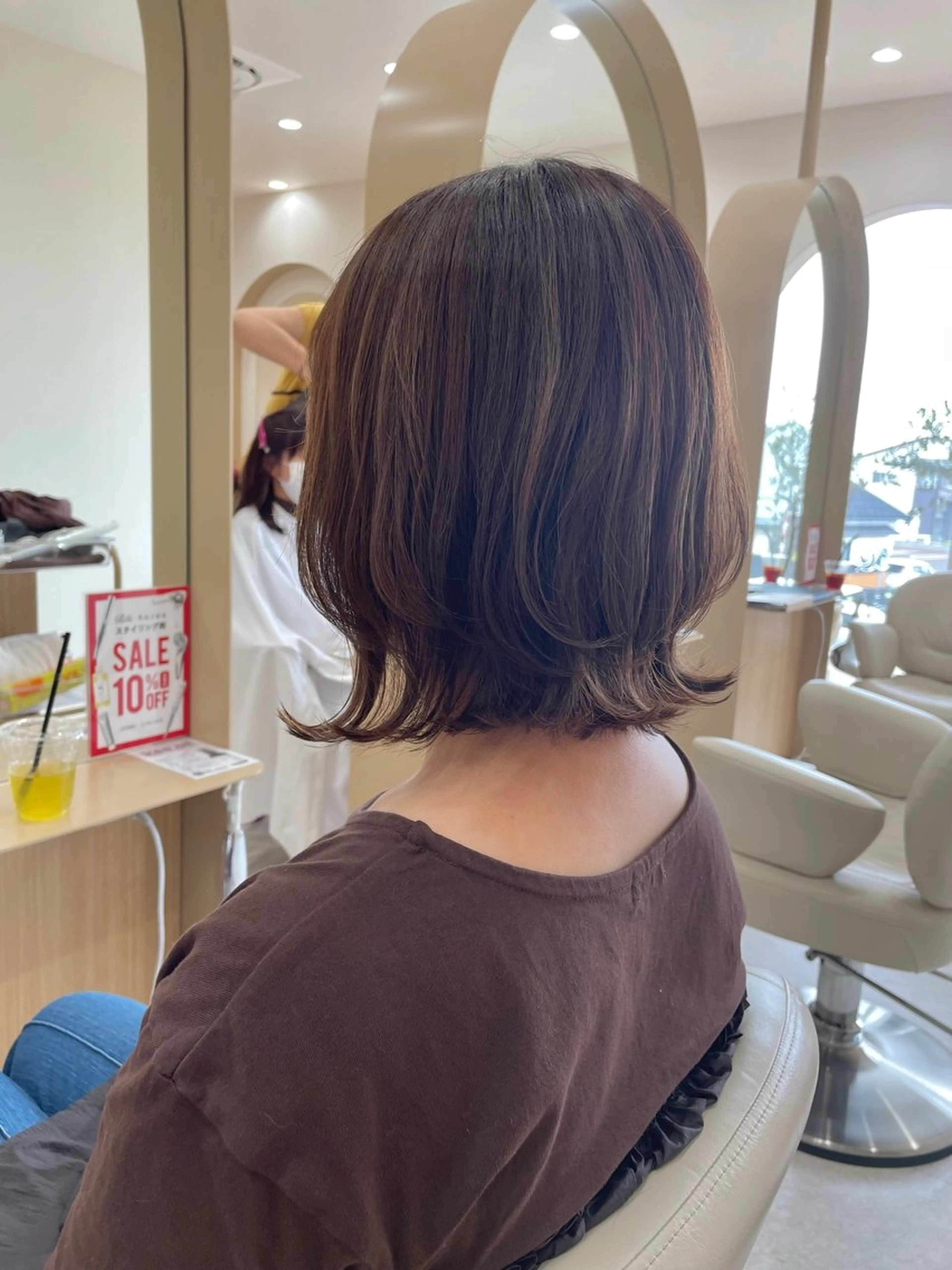 ミディアム カラー ベージュカラー🧸/ 松崎/東区/田中理沙のヘアスタイル