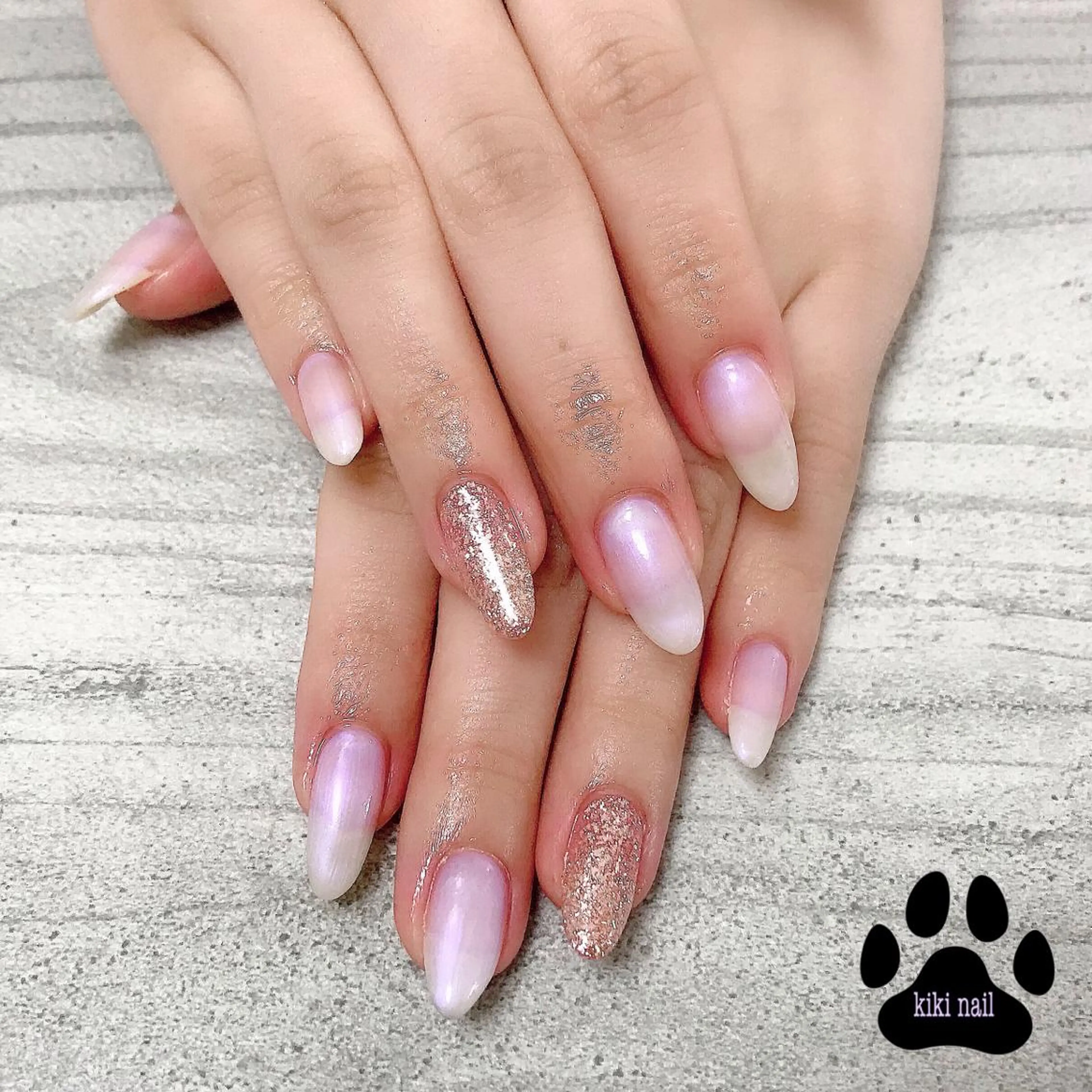 ネイル フットネイル ラメ(グリッター) ワンカラーネイル kikinail 溝の口のネイルデザイン