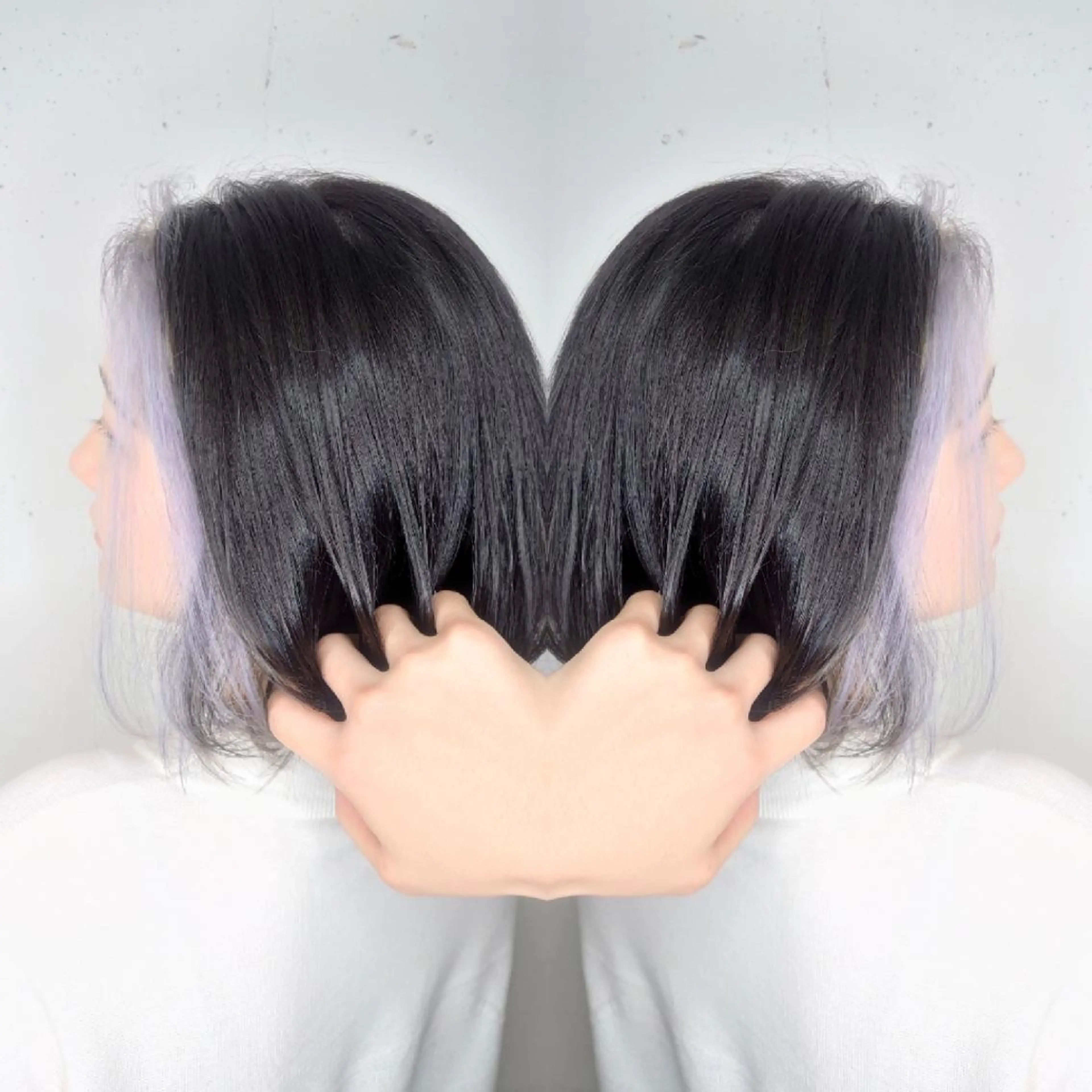 ショート カラー ミストバング  フェイスフレーミング E Komo hair所属・Wow❕E Komo hair 永井一輝のヘアスタイル