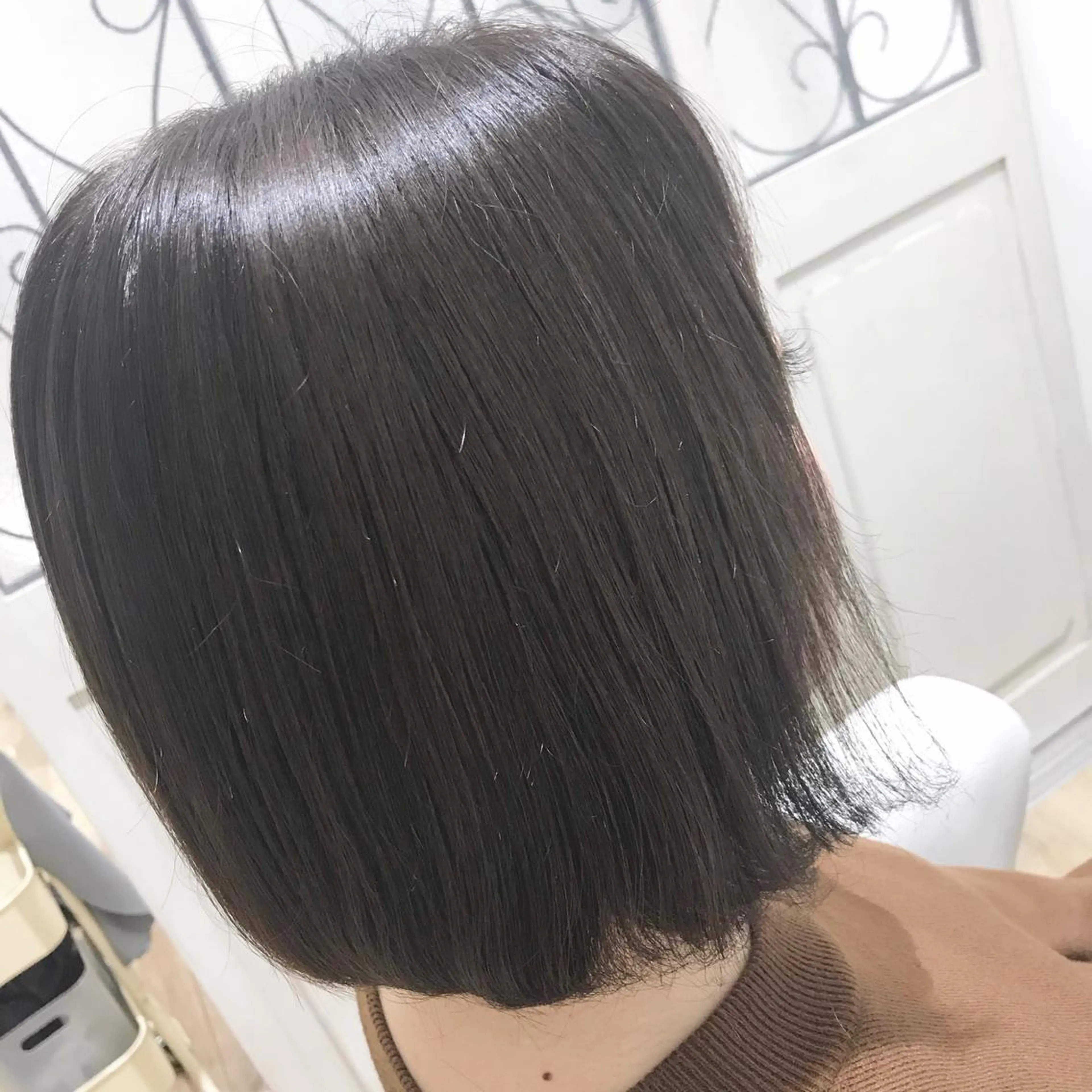 ミディアム カラー アッシュ 透明感カラー 🥛洒落髪小顔cut なら龍崎🥛のヘアスタイル