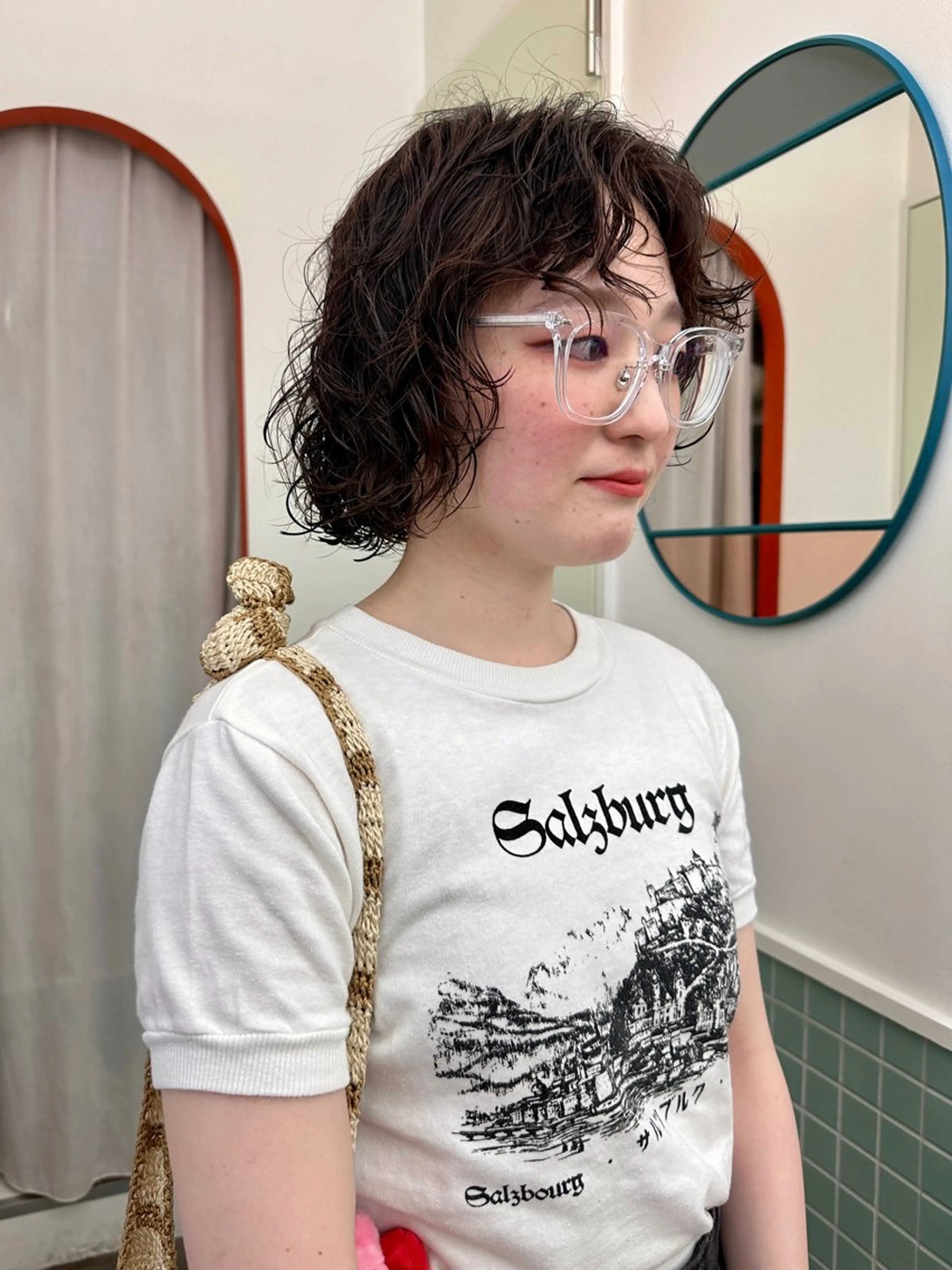 ショート パーマ ボブ カット パーマ トリートメント ボブ/レイヤー/ケア パーマ/リュウタのヘアスタイル