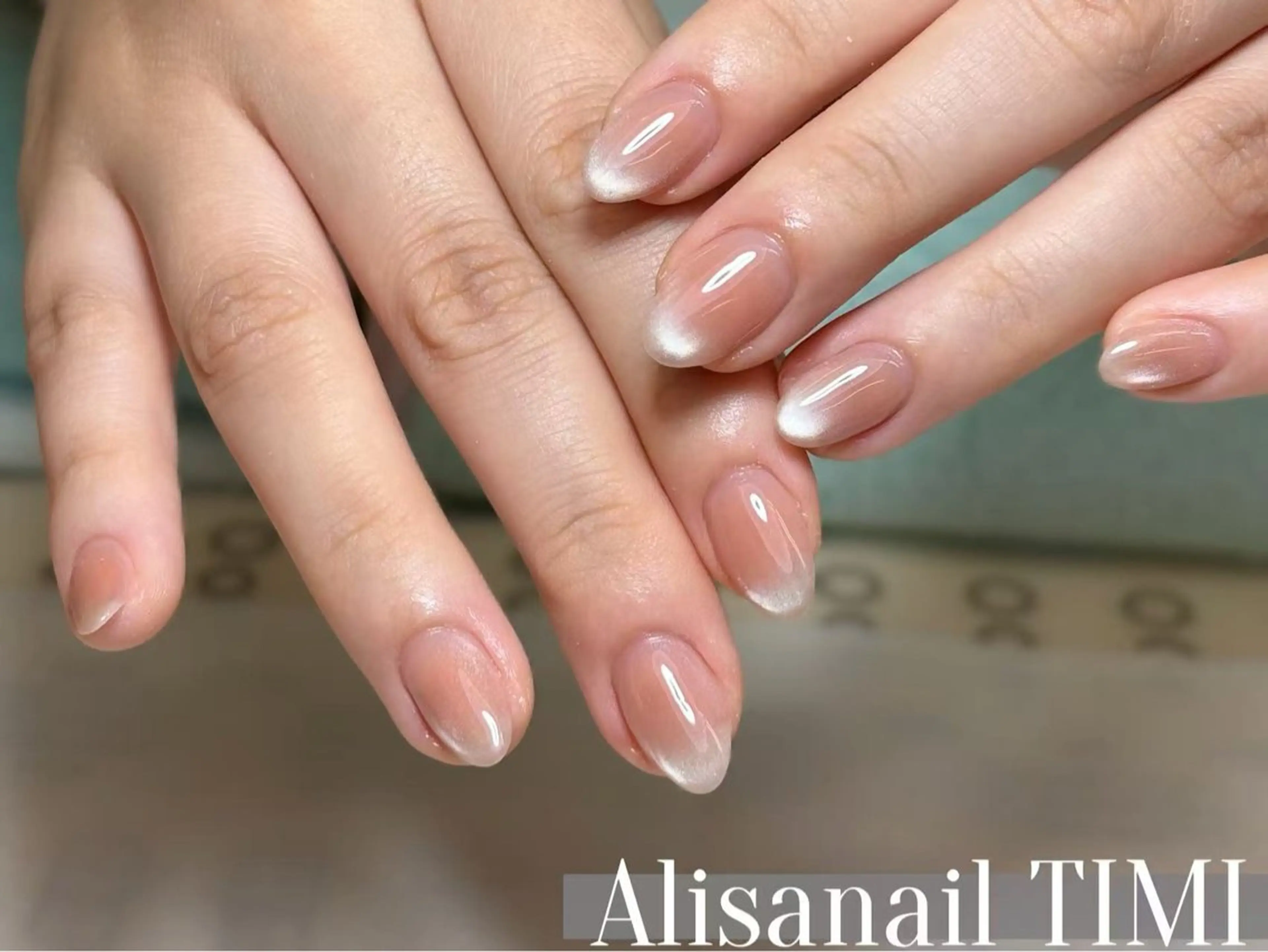 ネイル チークネイル マグネットネイル マグネットワンカラー ワンカラーネイル ハンドネイル Alisa nail Timiのネイルデザイン