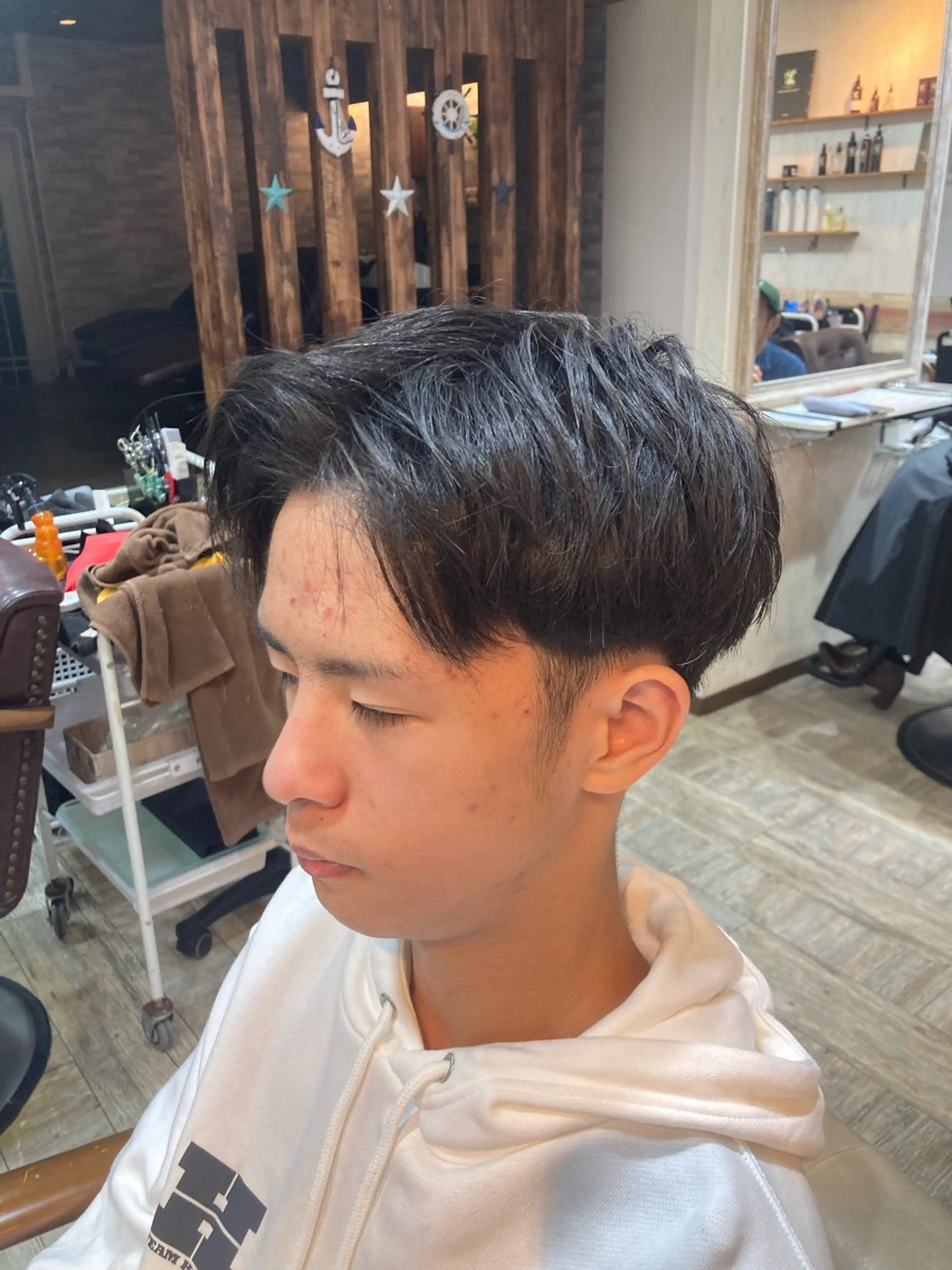 ミディアム メンズ カット 桜木町イケメン製造機 💥ルキのヘアスタイル