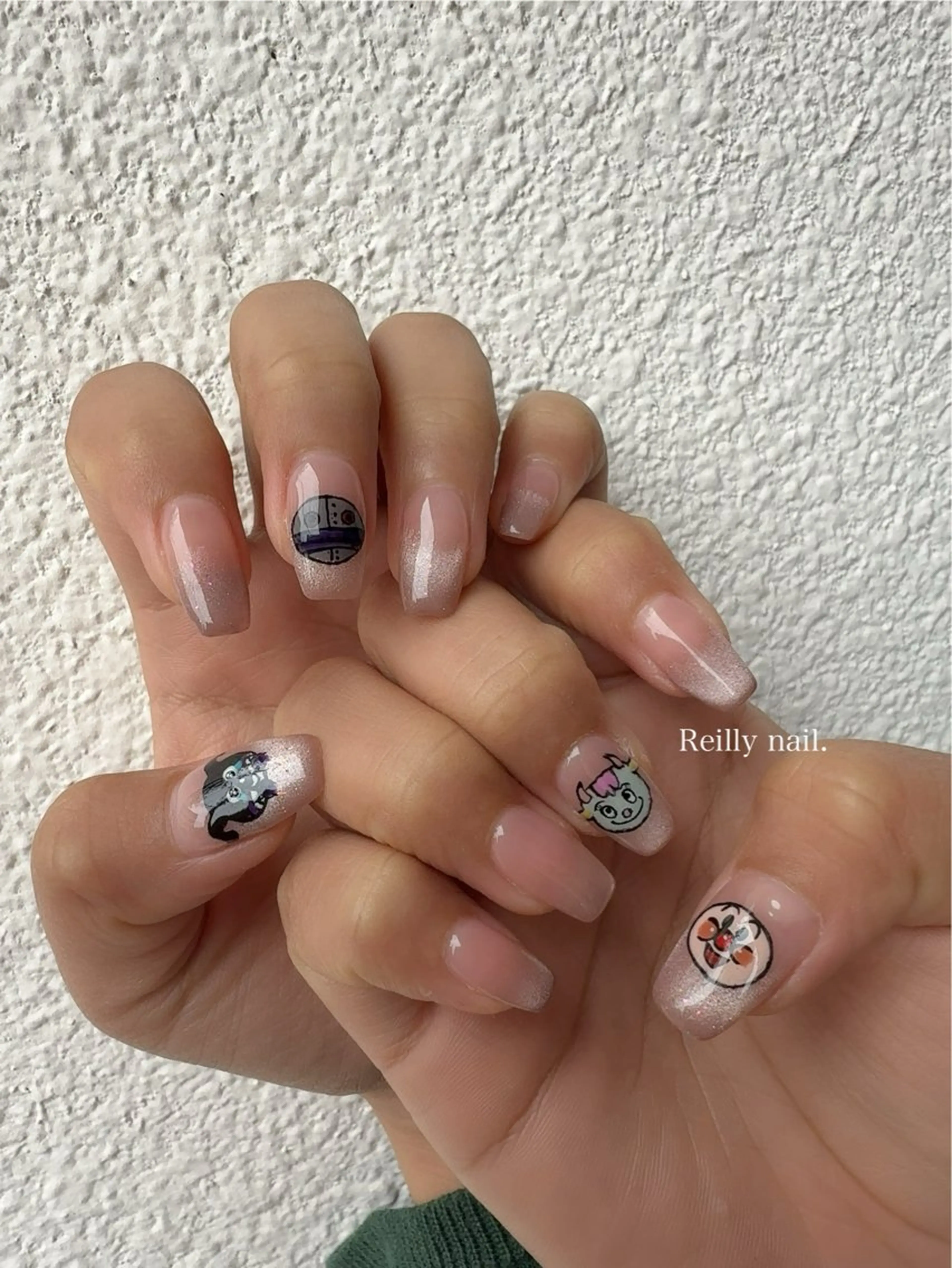 ネイル クリアネイル フラッシュネイル フレンチネイル ジェルネイル マグネットネイル ハンドネイル Reilly nail.所属・Reillynail レイリーネイルのネイルデザイン