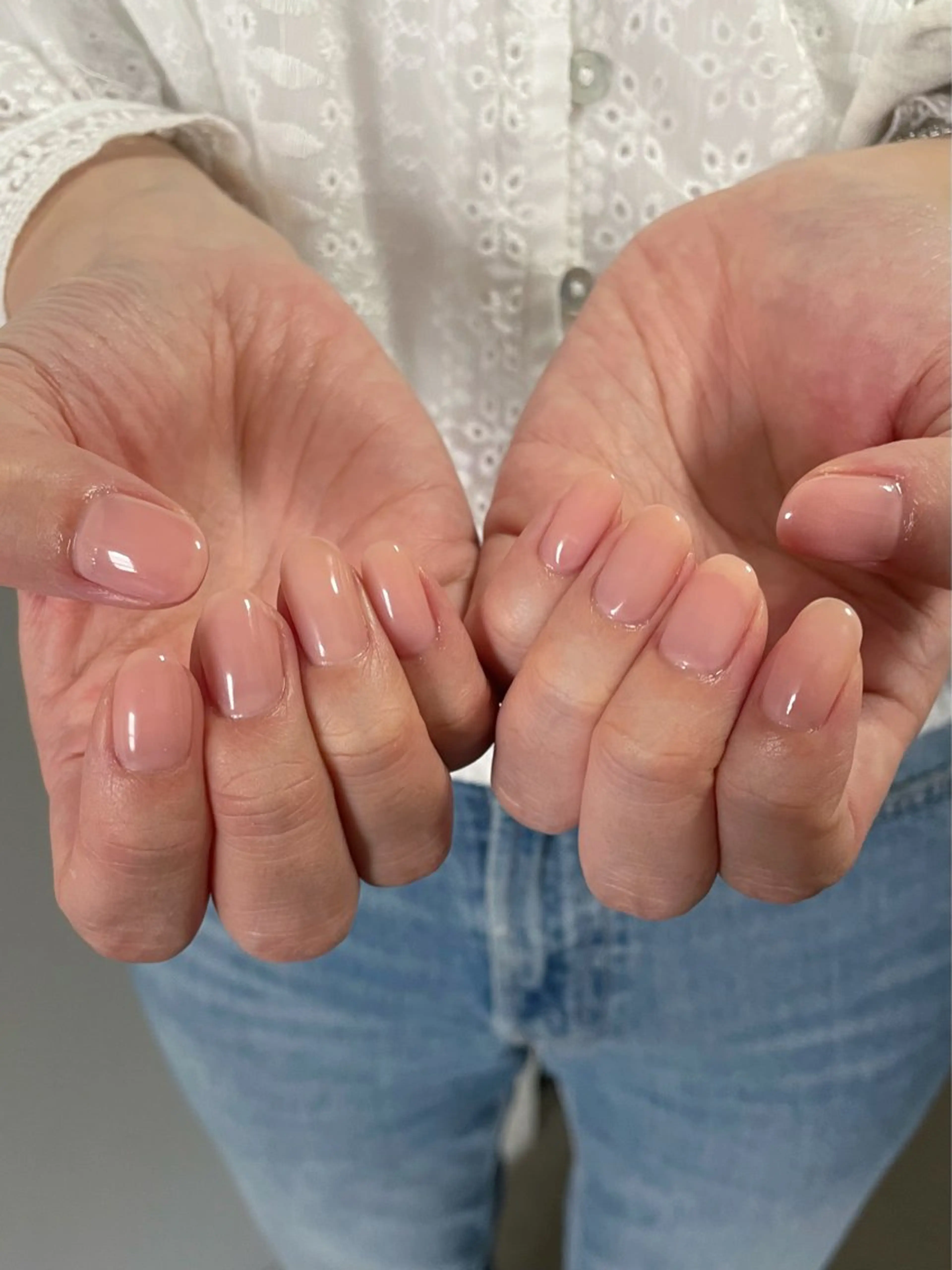 ネイル ピンク ピンクベージュ ハンドネイル F room 表参道のネイルデザイン