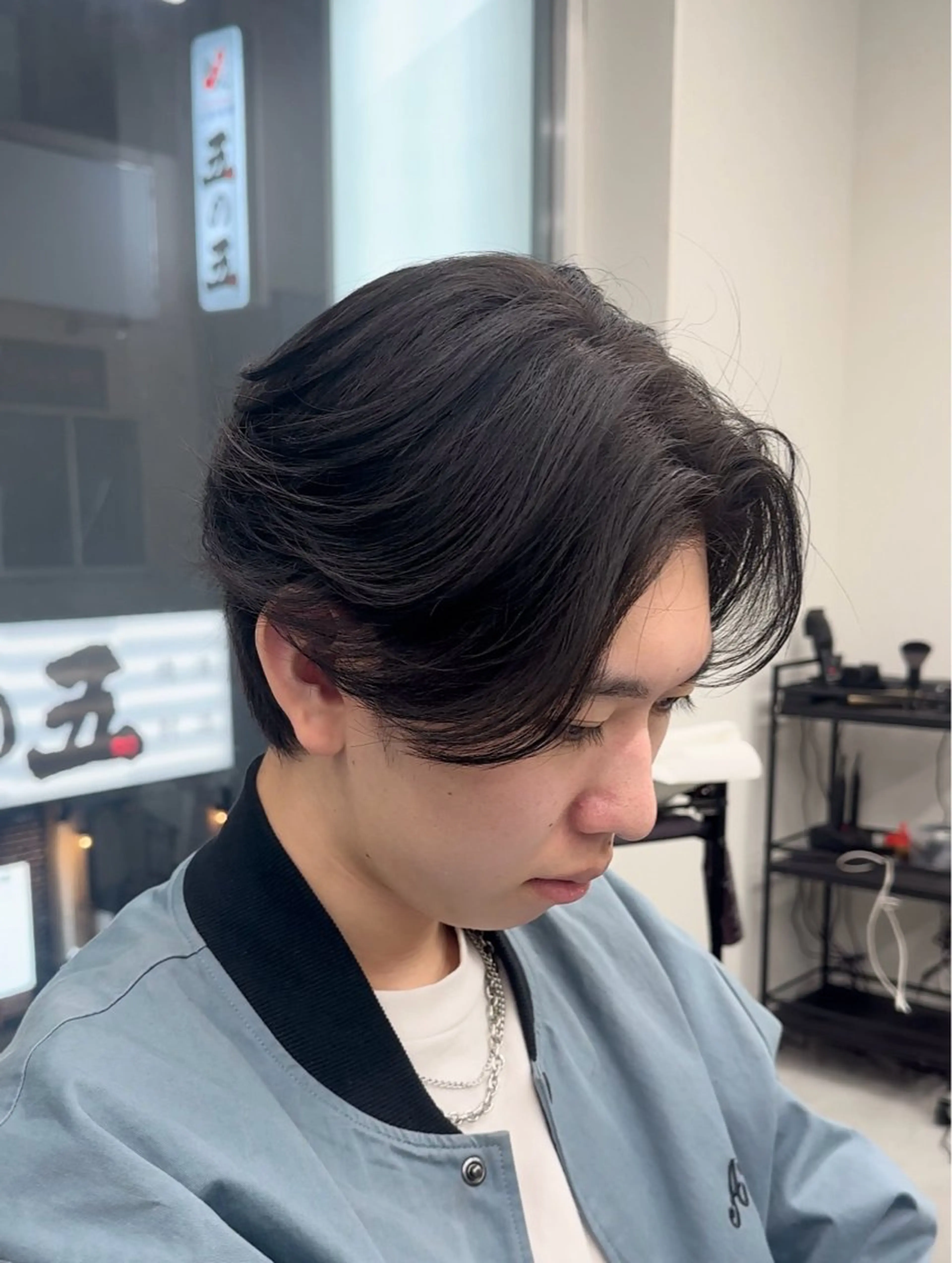 ミディアム メンズ カット ニュアンス/フェザー /ウルフ/伶馬のヘアスタイル