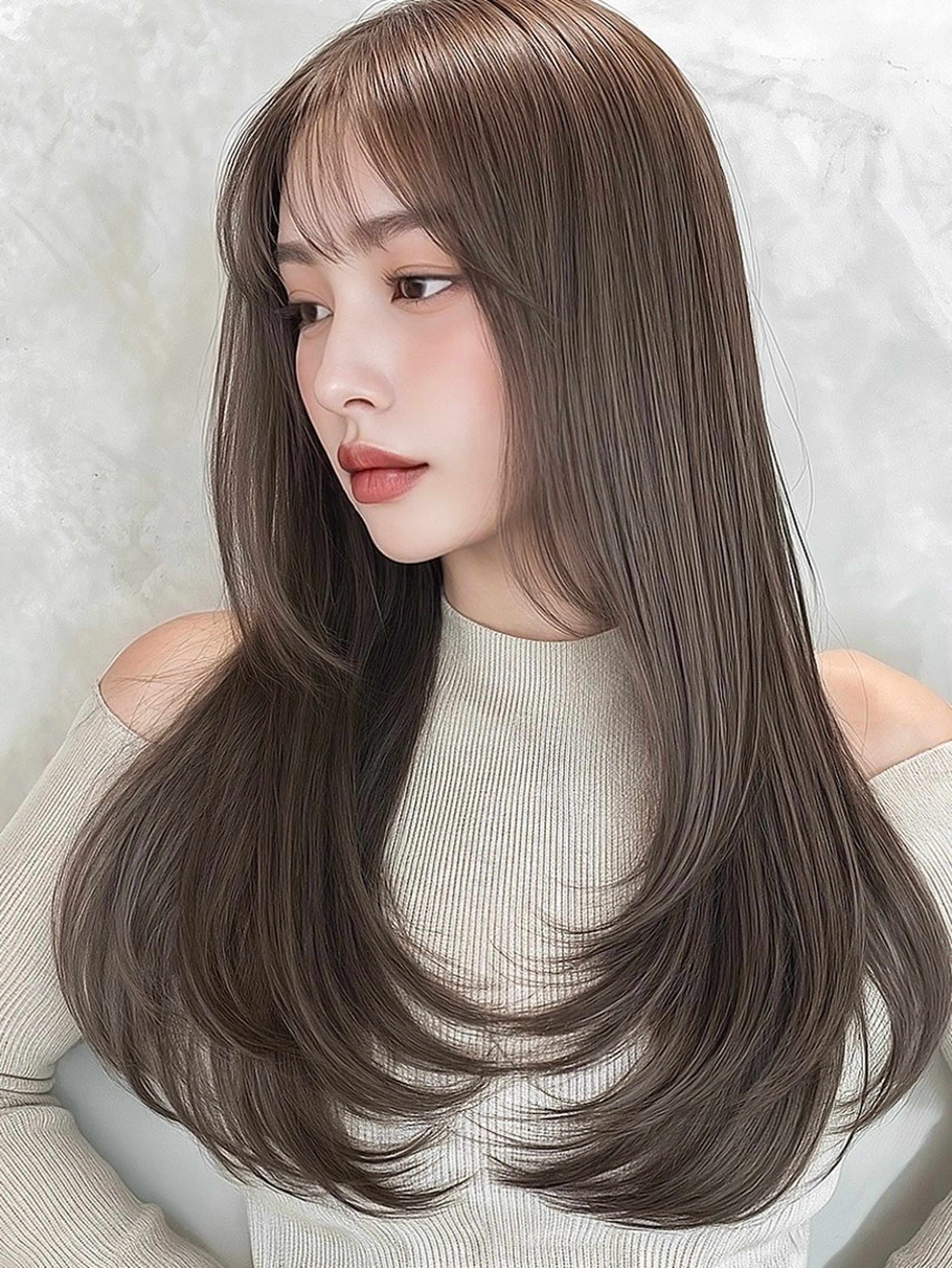 ロング カラー 黒髪 透明感カラー カット ヘアカラー 巻ける縮毛矯正 Sachi🐰のヘアスタイル