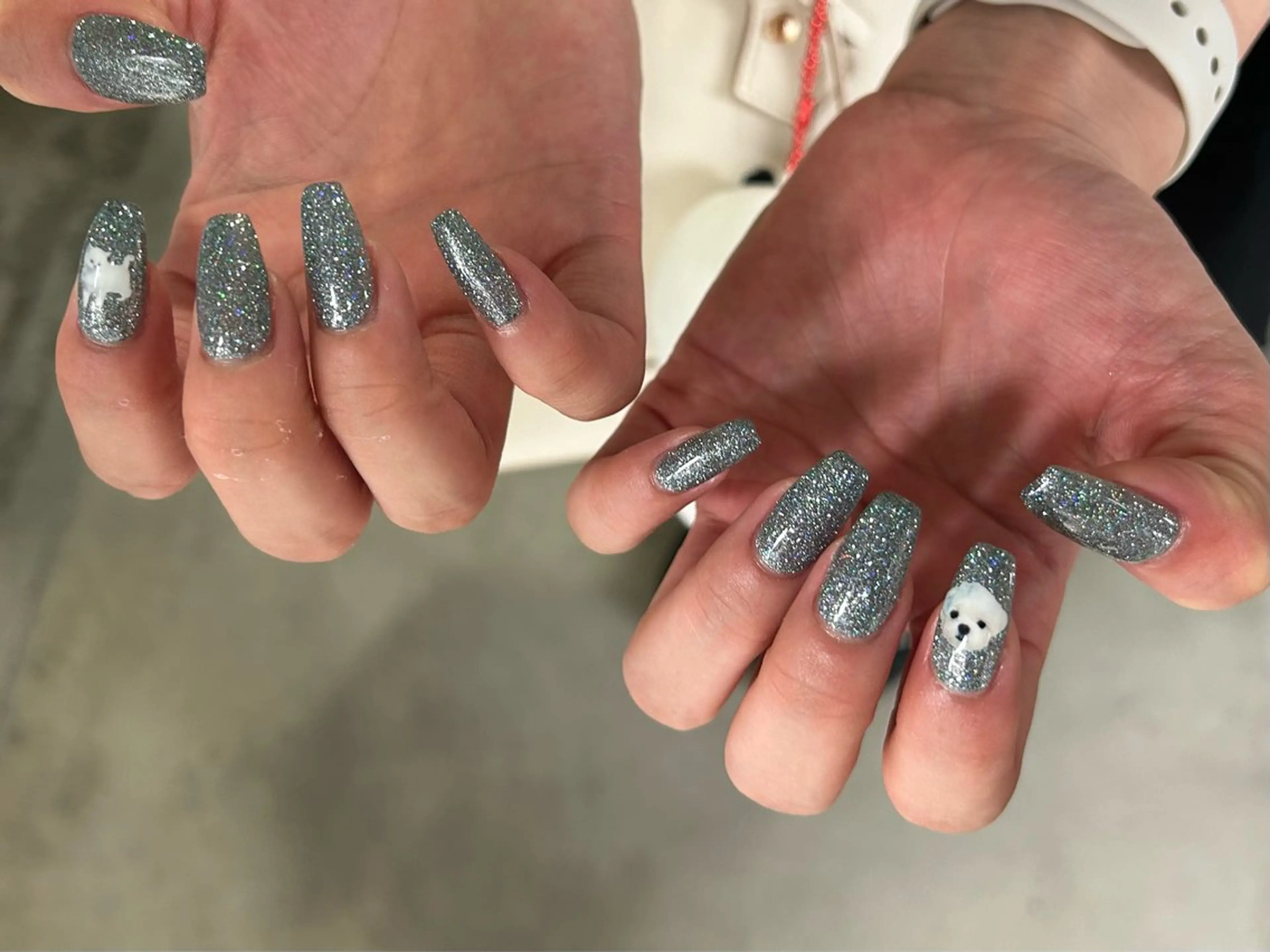 ネイル フラッシュネイル キラキラネイル シンプルネイル mark by 7 LOOKS yukaのネイルデザイン