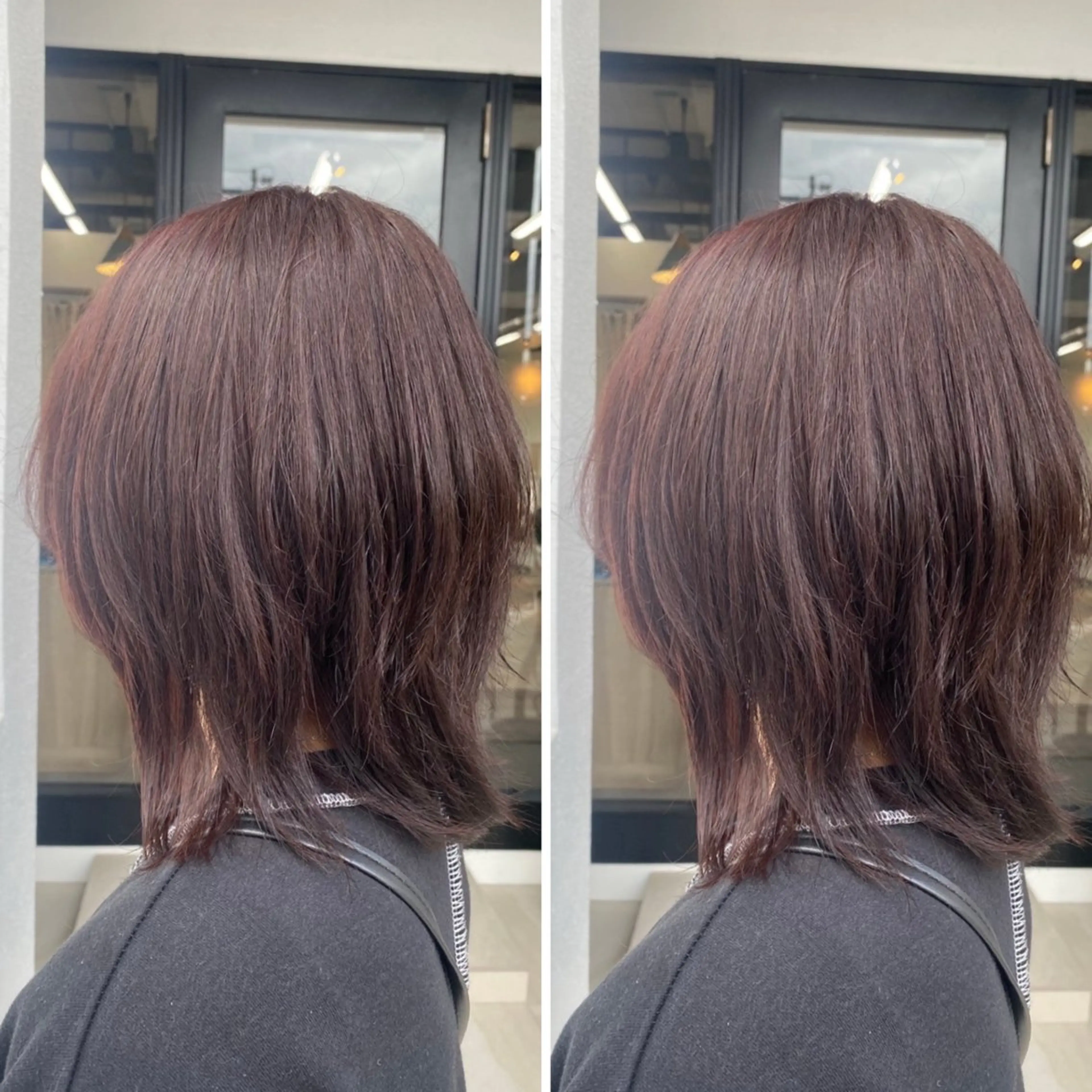 ショート カラー ブラウンカラー ピンクカラー ピンクブラウン 富原 そらのヘアスタイル