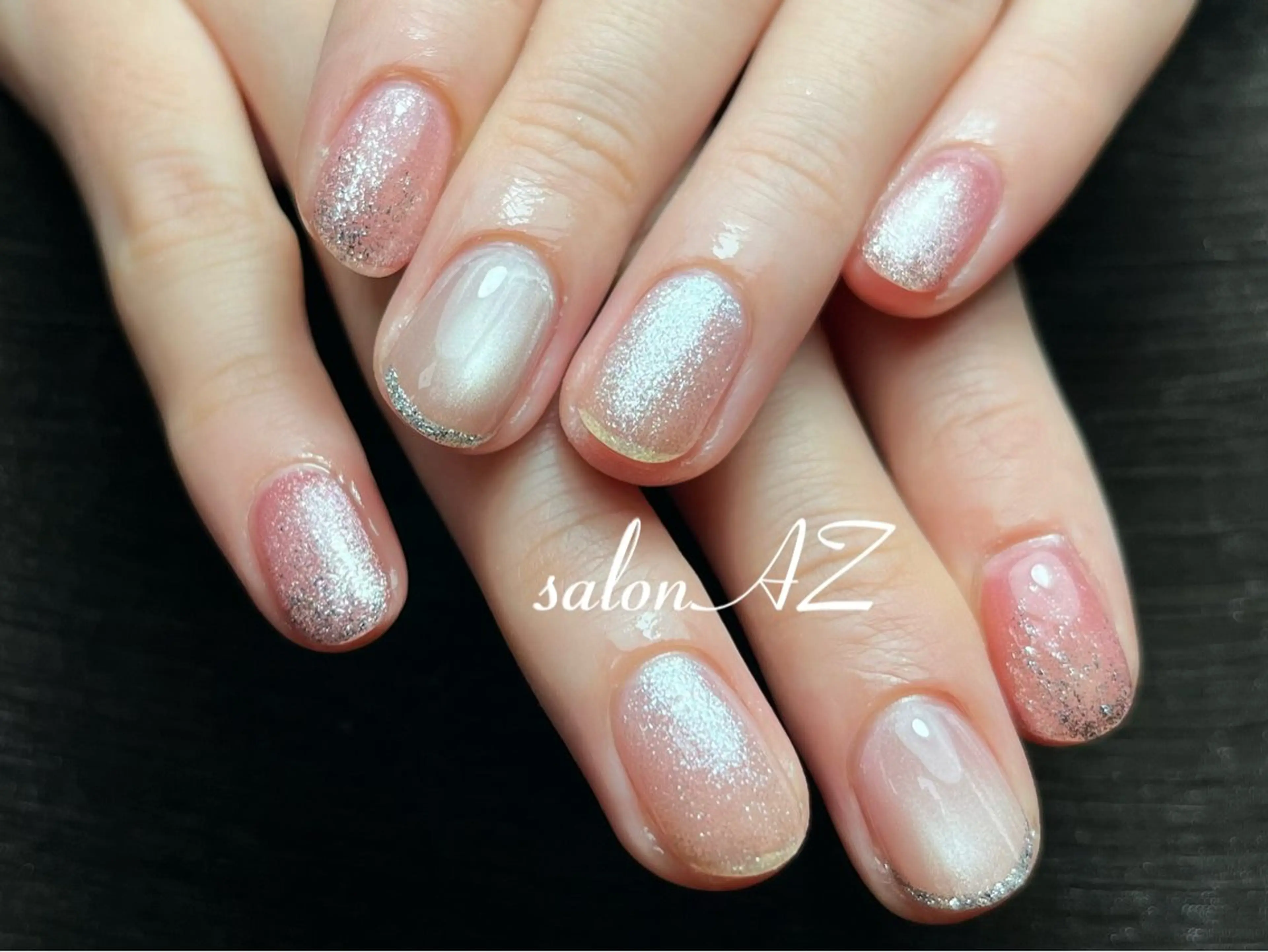 ネイル 長さ出し フットネイル フレンチネイル マグネットネイル ニュアンスネイル salon AZのネイルデザイン