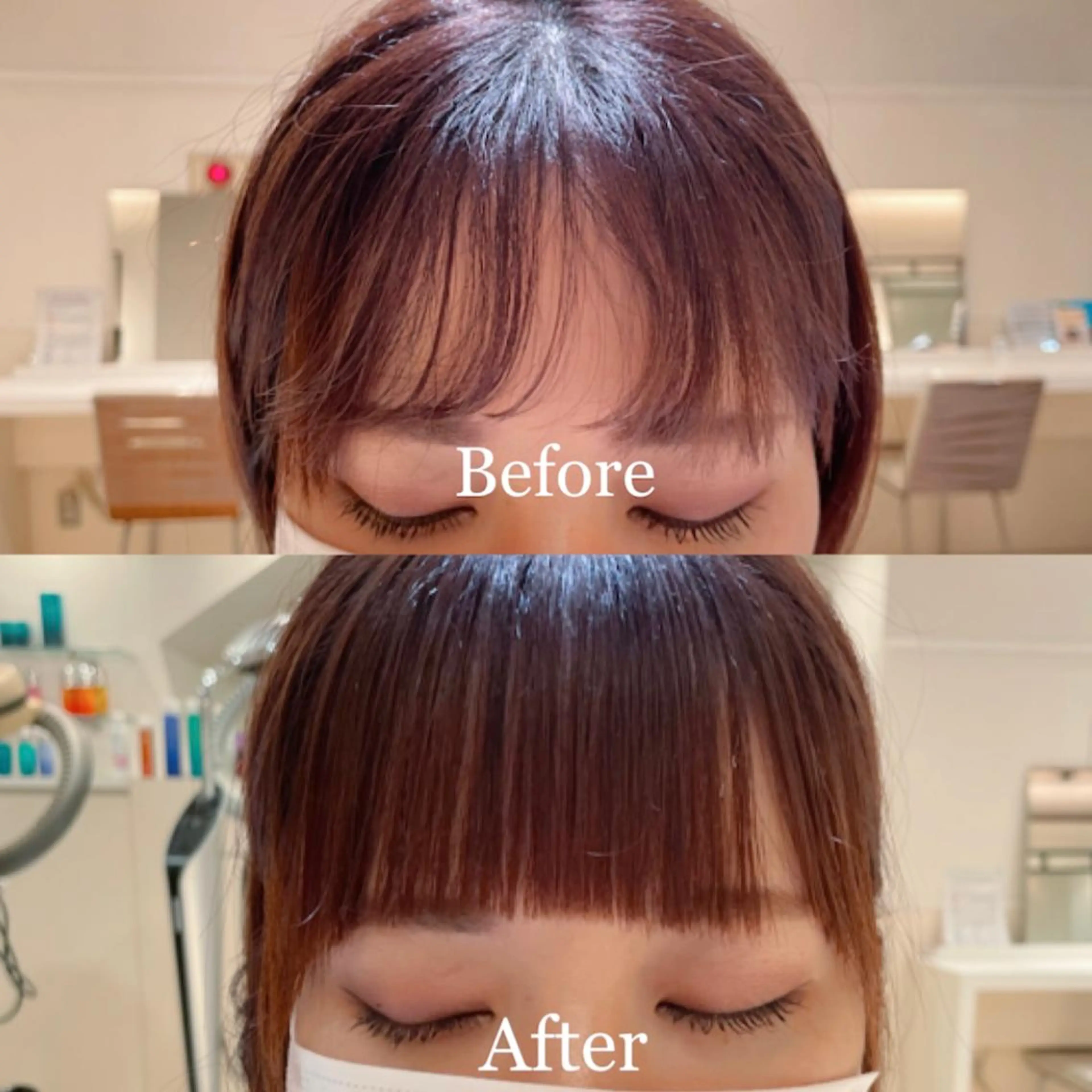 《どうしてもうねってしまう前髪に》前髪似合わせカット＋前髪ストレート🌿の写真