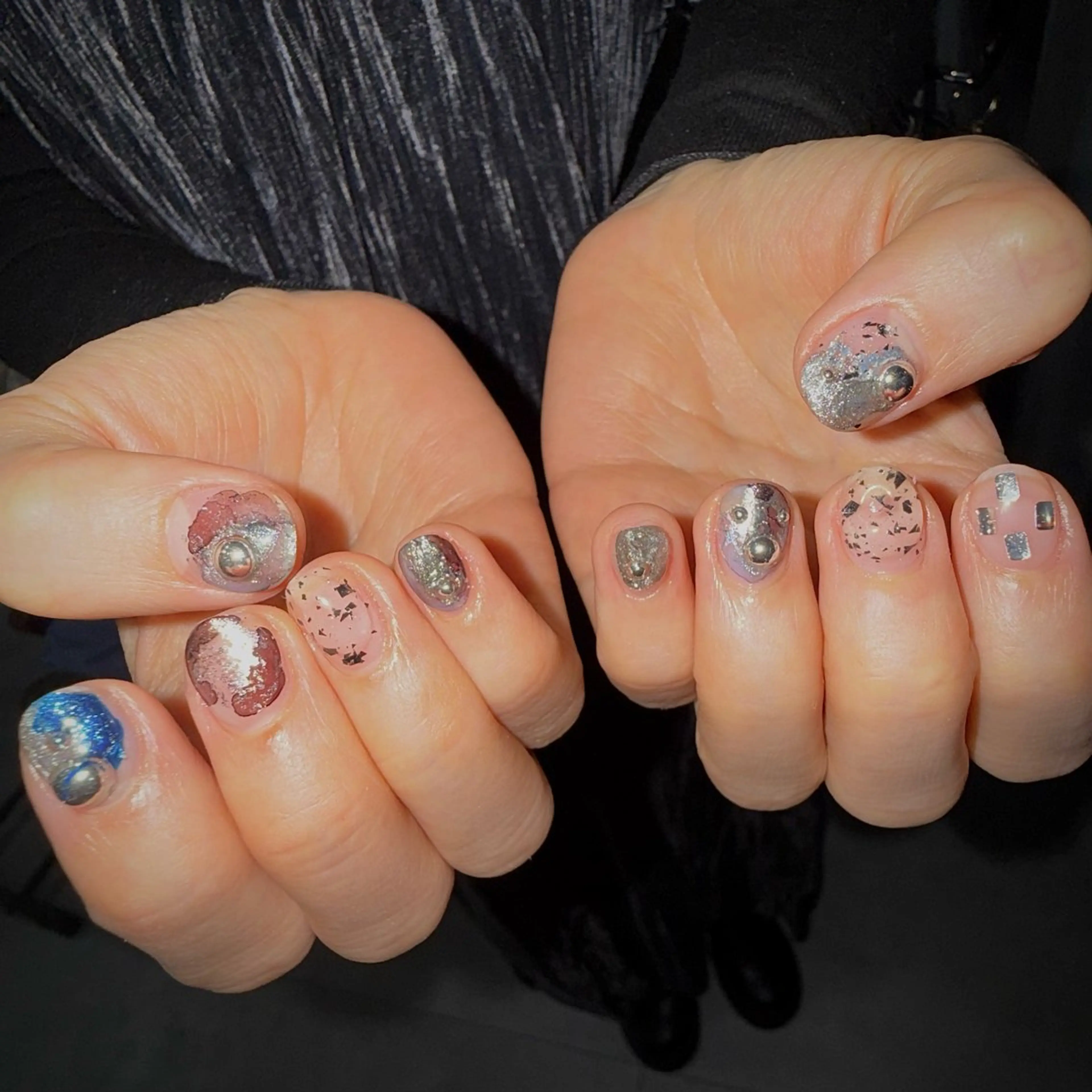 ネイル ハンドネイル フットネイル 𝙃𝙖𝙧𝙪⋆ ˚꩜｡個性派のネイルデザイン