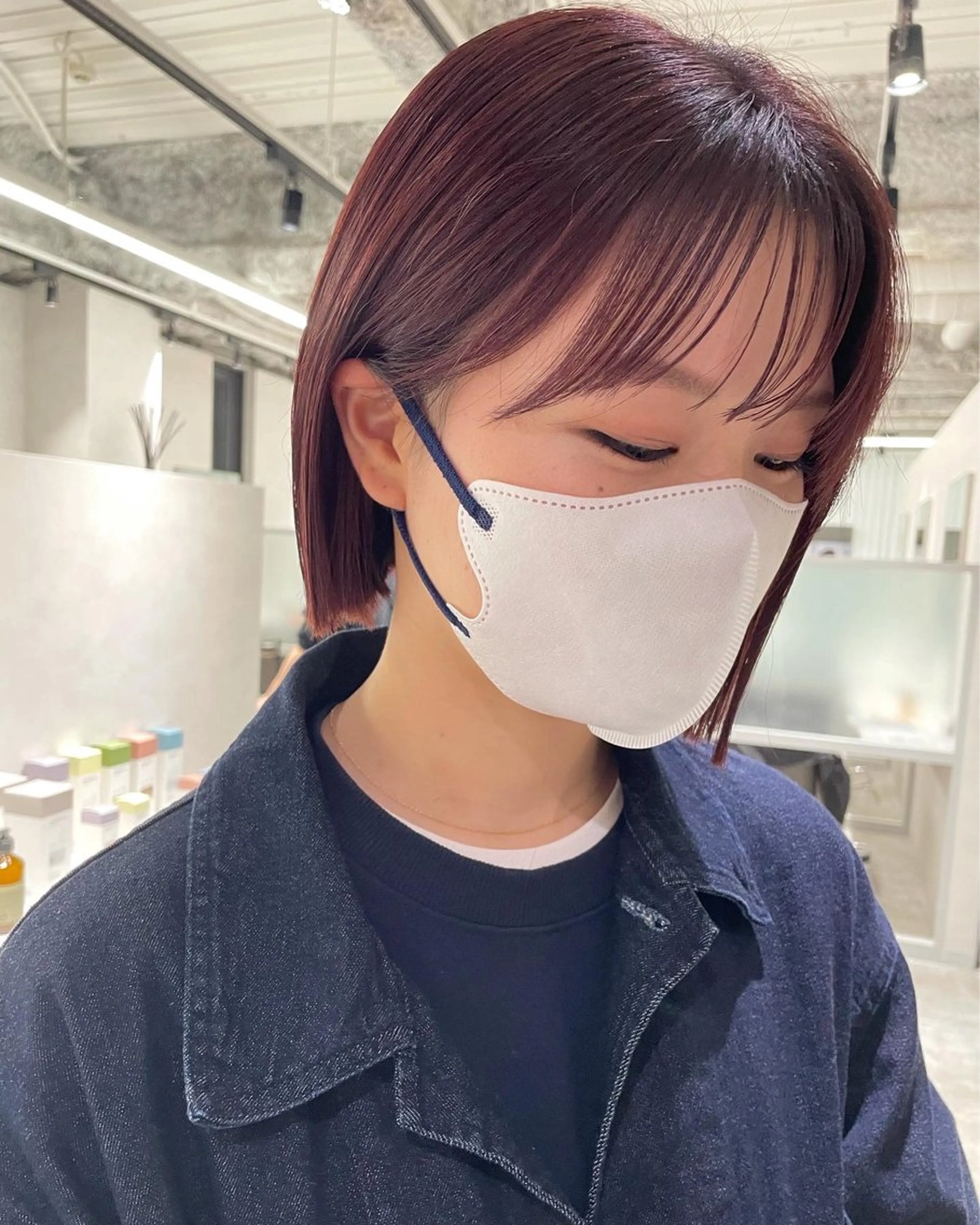 ミディアム 裕千/くびれヘア/ 韓国風ヘア/顔まわりのヘアスタイル