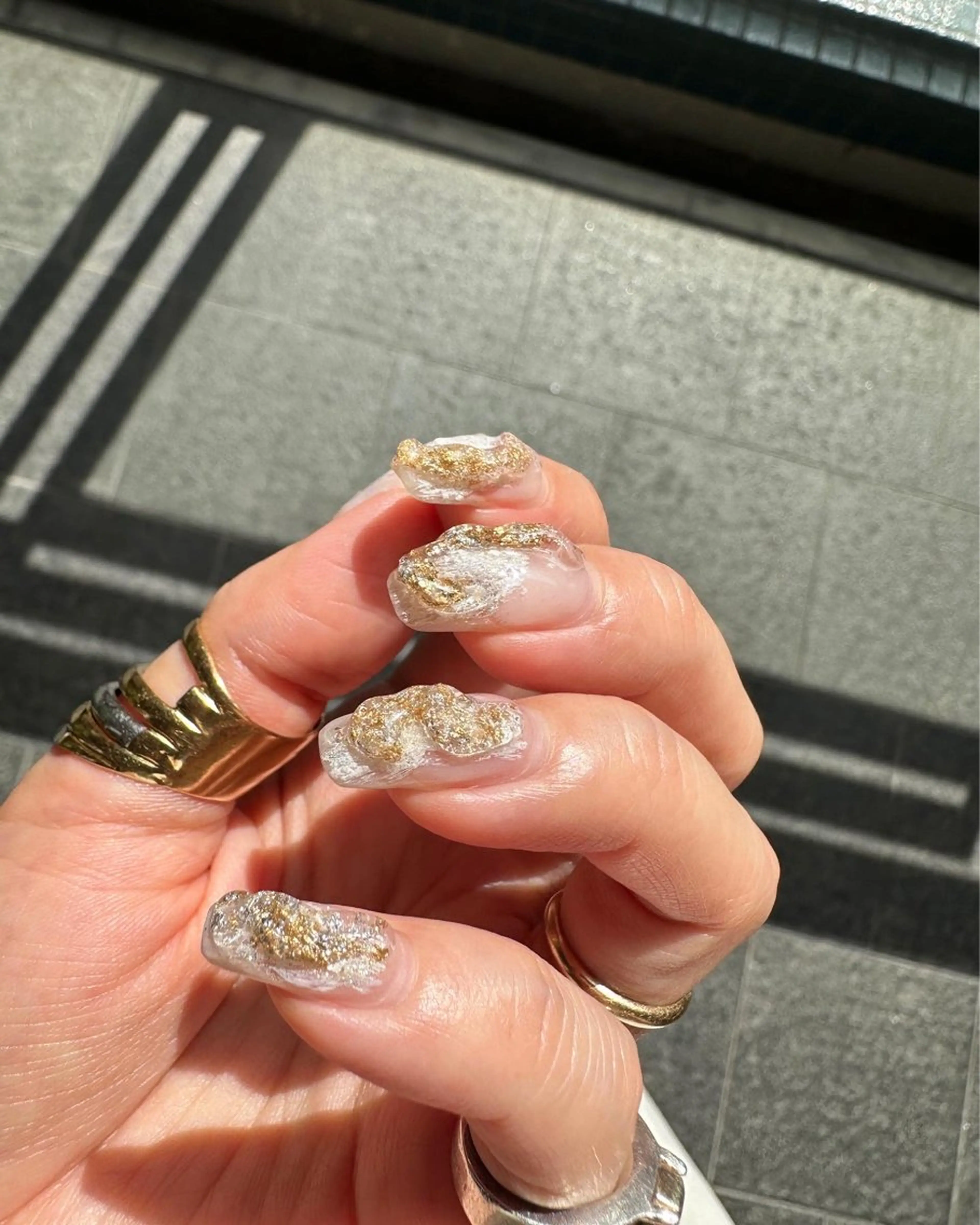 ネイル アートネイル キラキラネイル ハンドネイル フットネイル kiii.__ ✴︎*のネイルデザイン