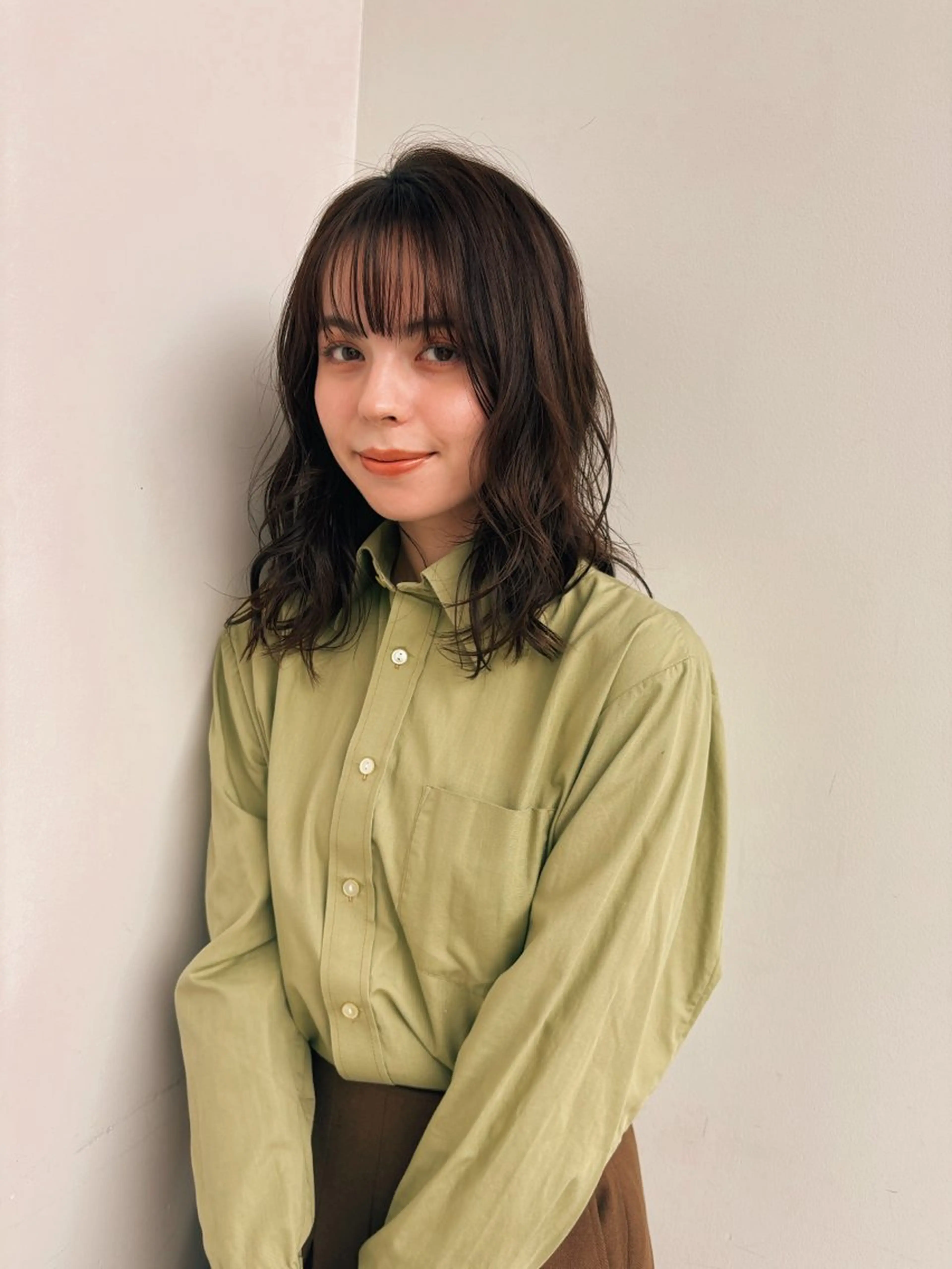 パーマ ニュアンスパーマ カット パーマ トリートメント ボブ/ミディアム 親しみやすさ/さくらのヘアスタイル