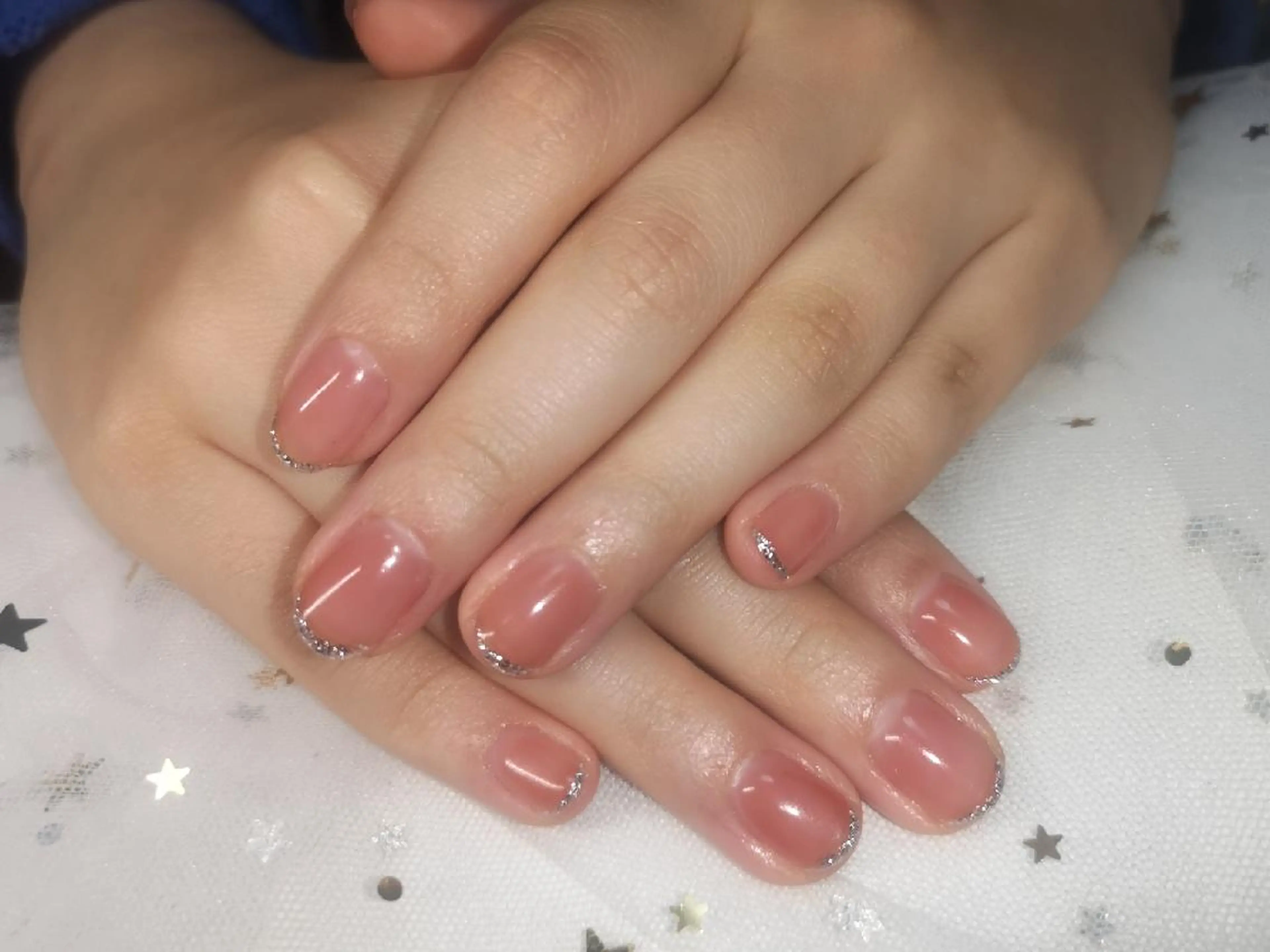 ショート ネイル ハンドネイル ネイリストゆか💅 長さだし、深爪矯正のネイルデザイン