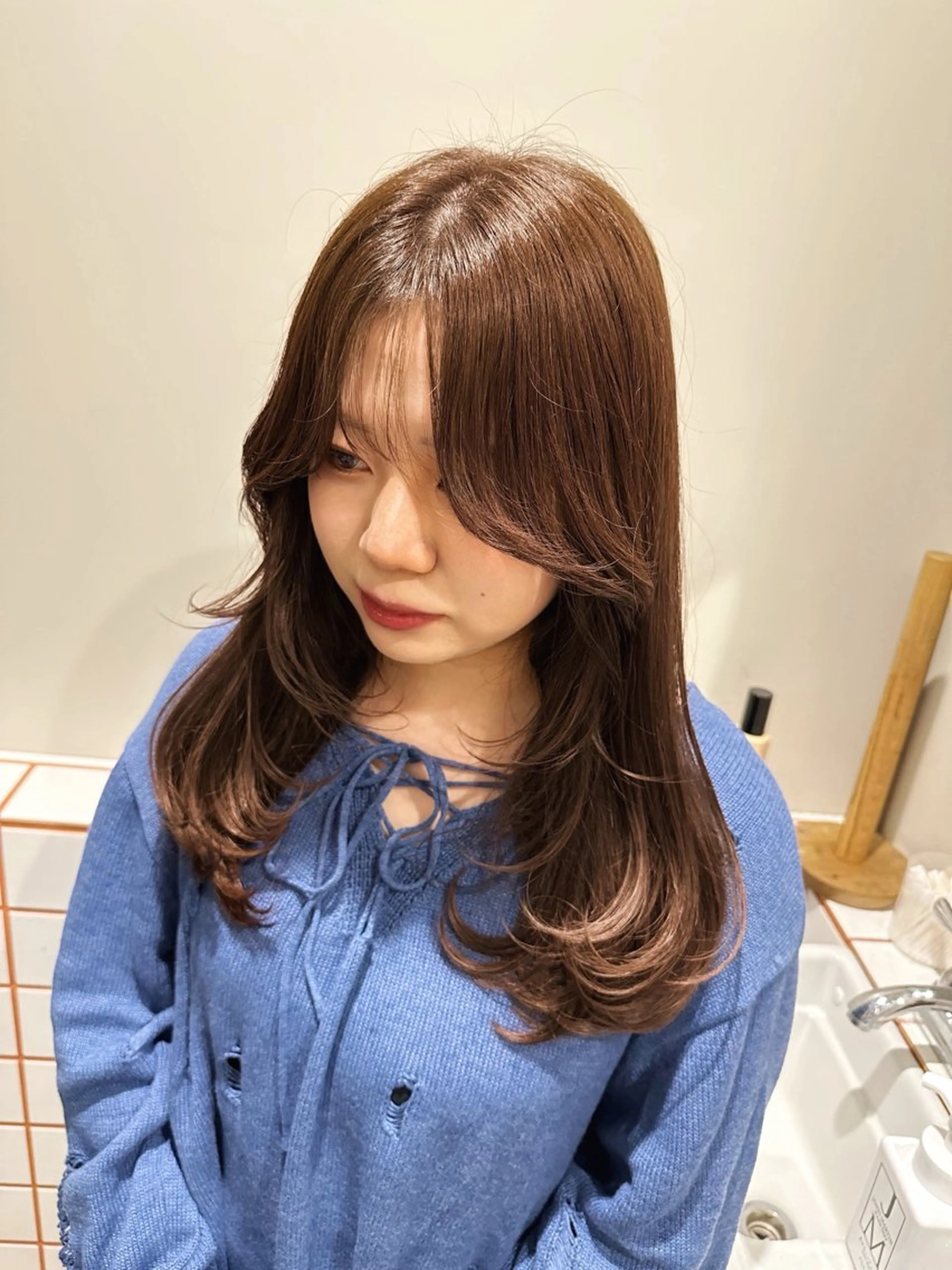 ロング カラー カット ヘアカラー トリートメント hibiki/セット /透明感カラーのヘアスタイル