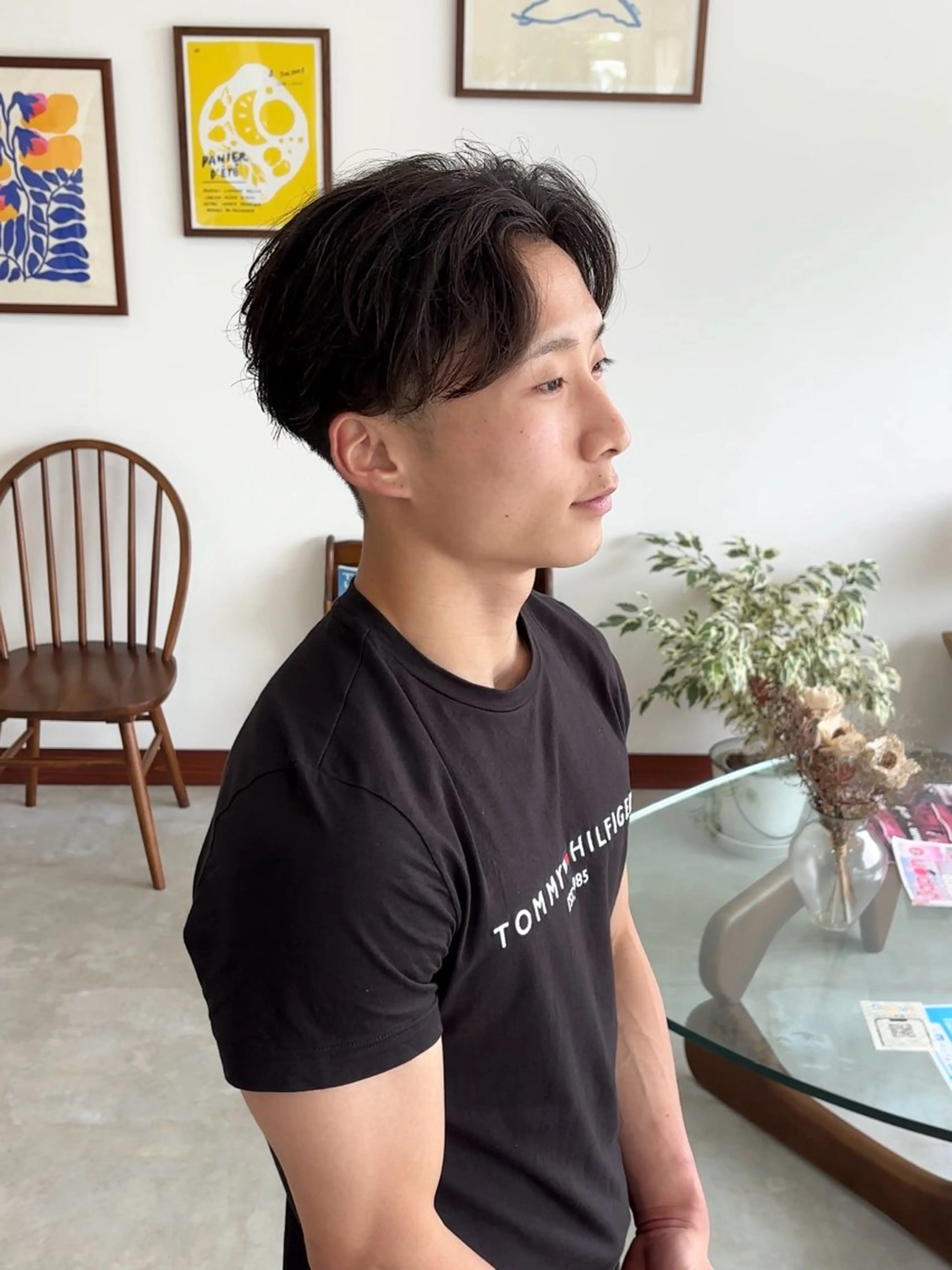 メンズ センターパート 中原 佑のヘアスタイル