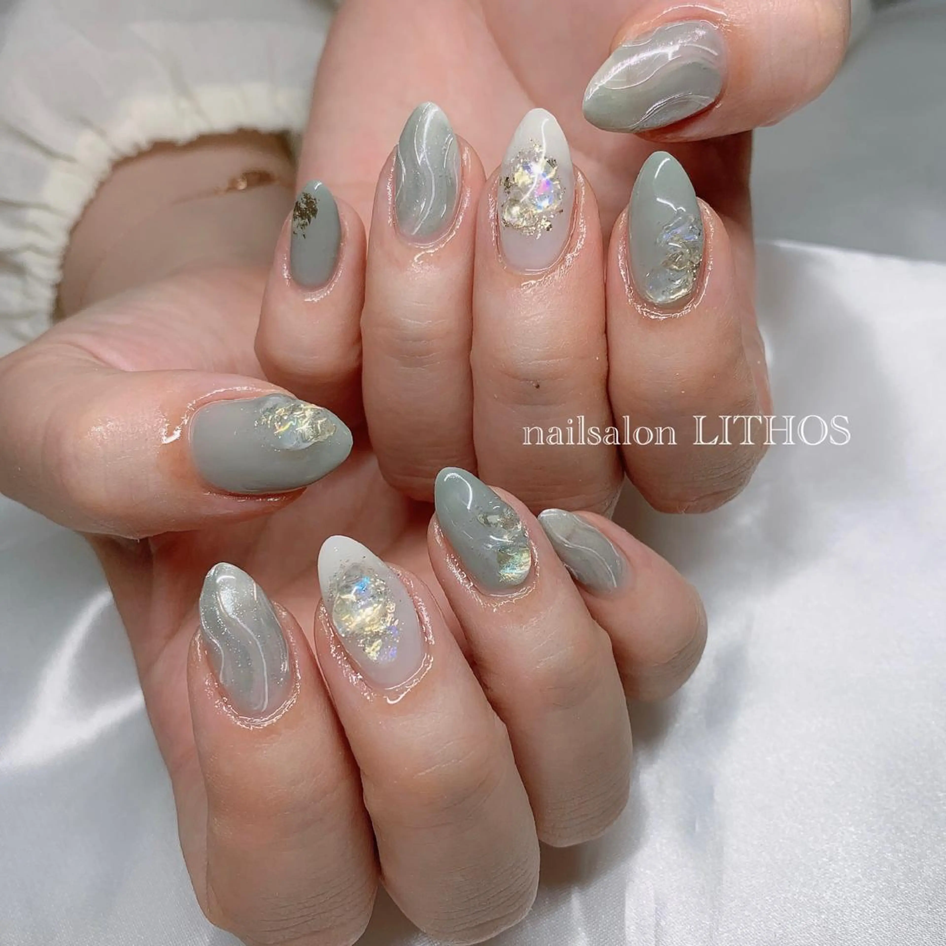 セミロング ネイル nailsalon Lithos所属・nailsalon Recontreのネイルデザイン