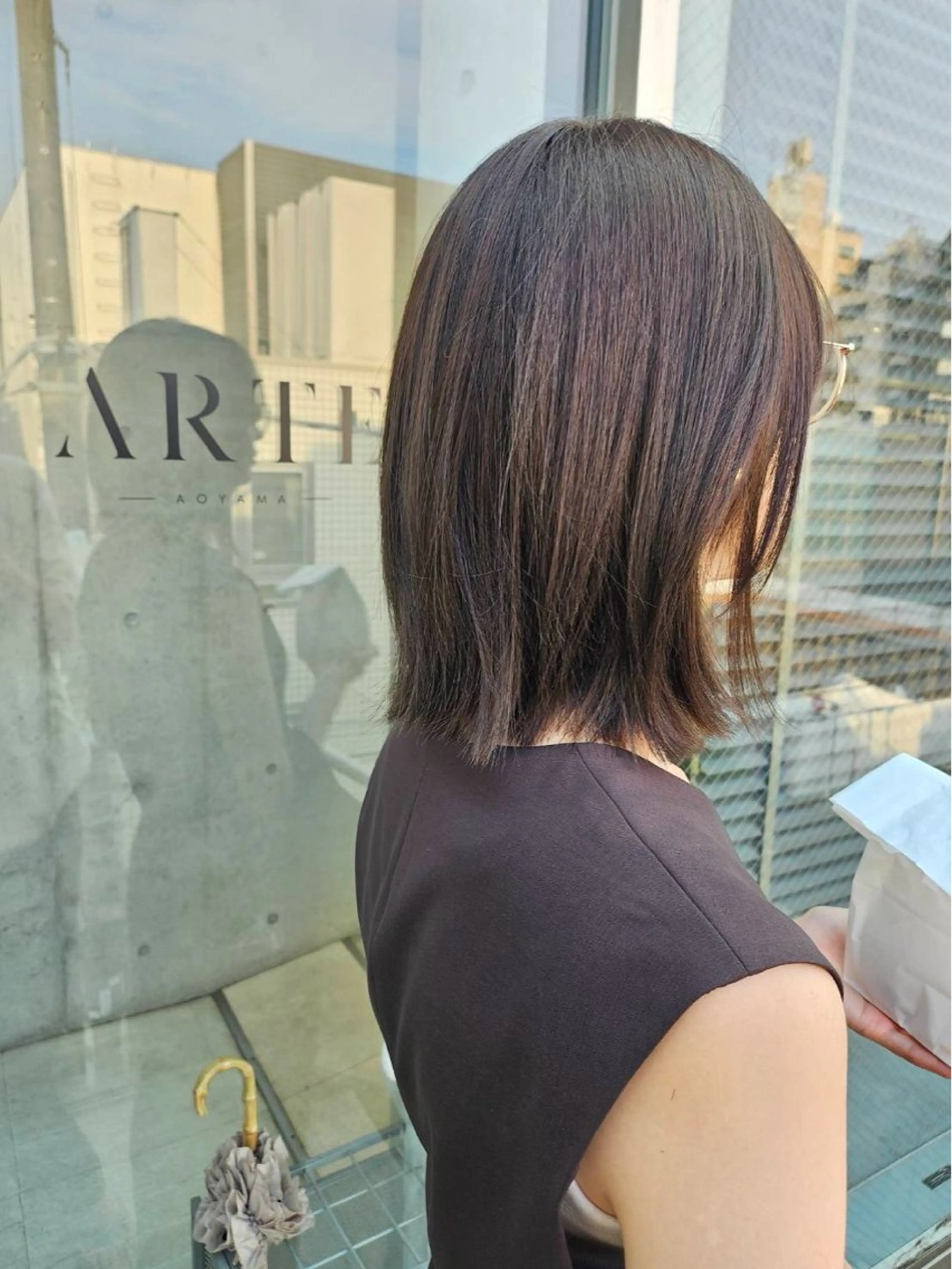 ミディアム カラー カット ヘアカラー トリートメント 【銀座】艶髪/上品な カラー特化/涼/駅近のヘアスタイル