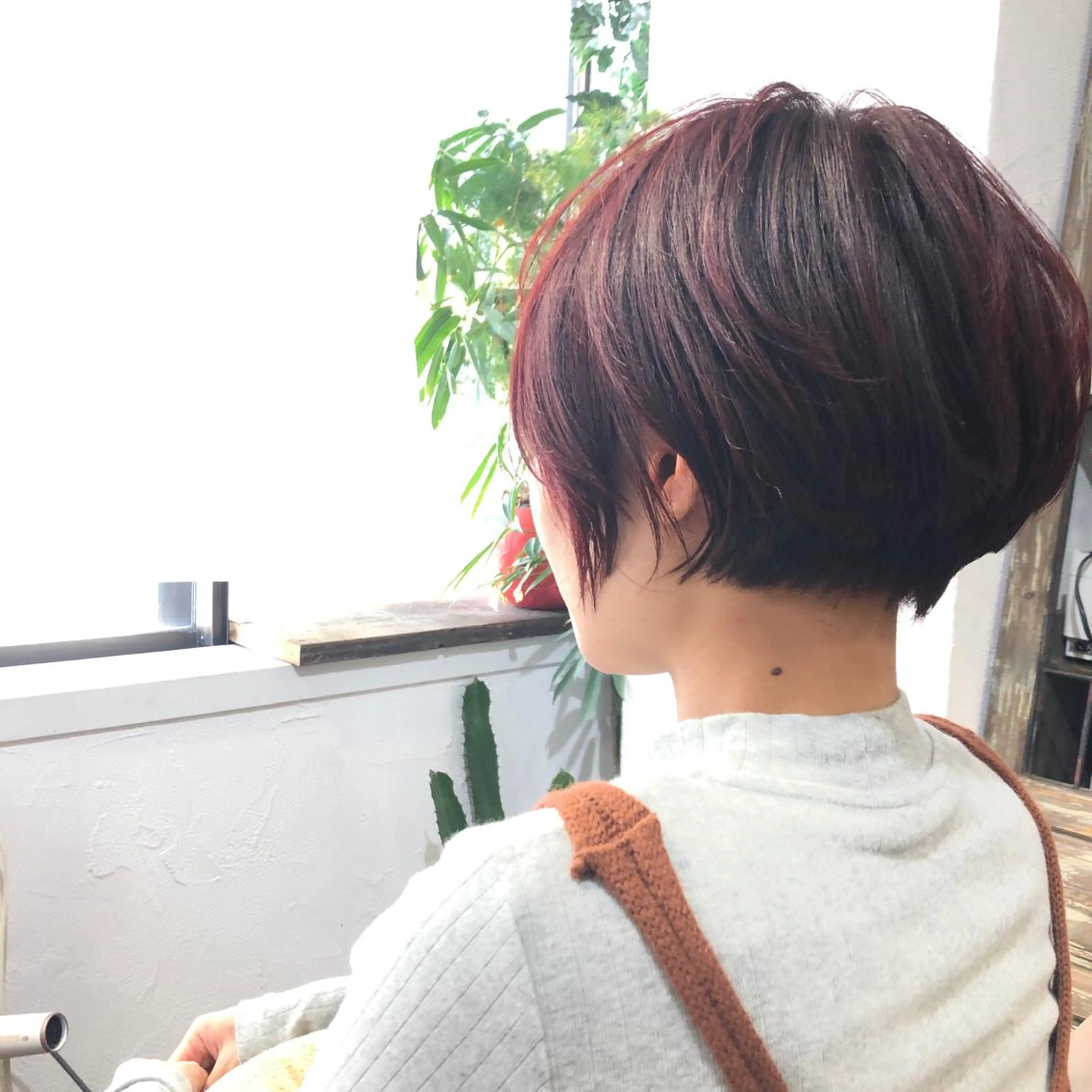 ショート カラー ショートボブ レッドカラー ボブ ショートヘア クオーレ hairのヘアスタイル