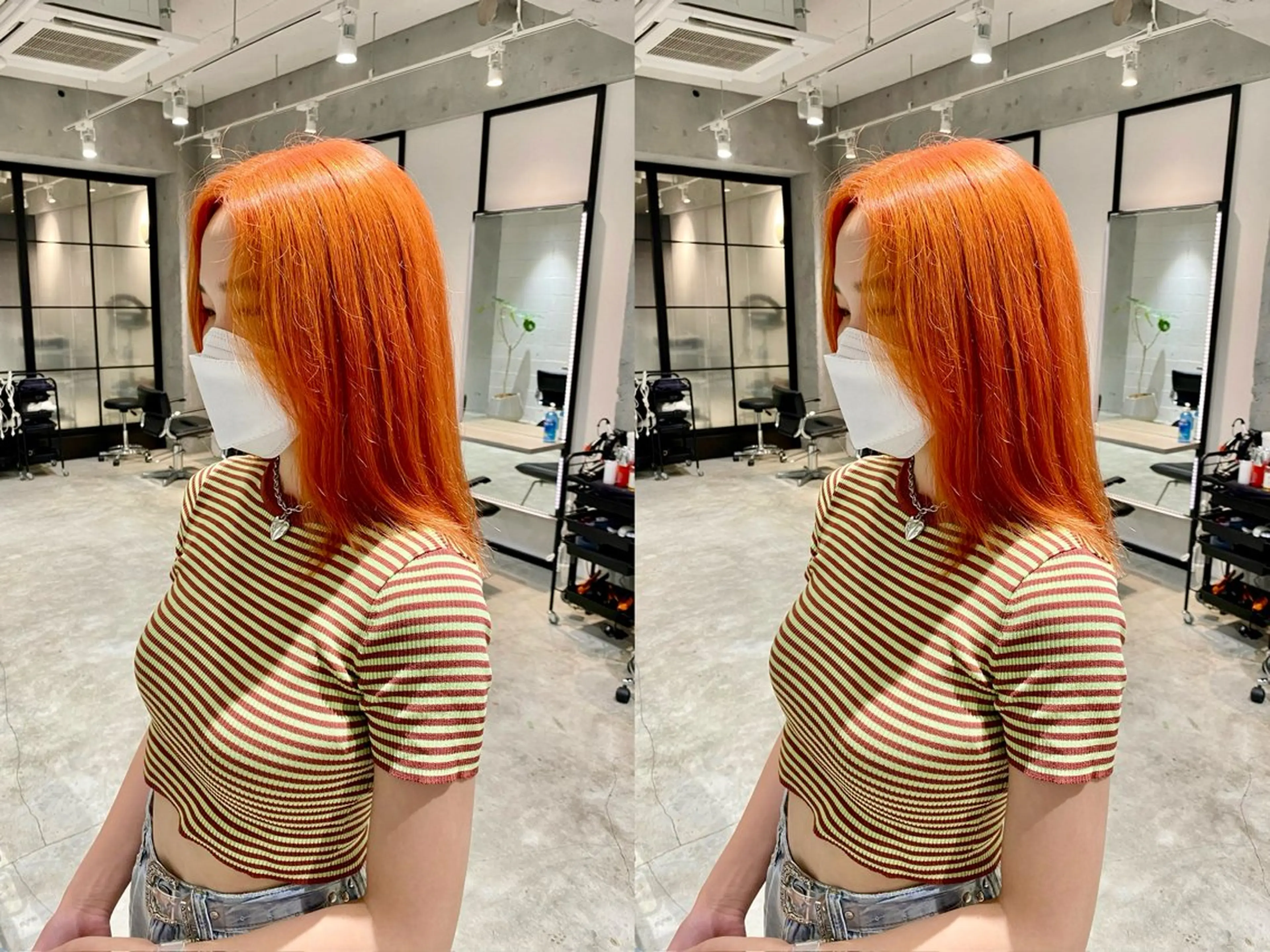 ミディアム カラー ブリーチ 髪質改善/縮毛矯正 レイヤー/松川匠のヘアスタイル