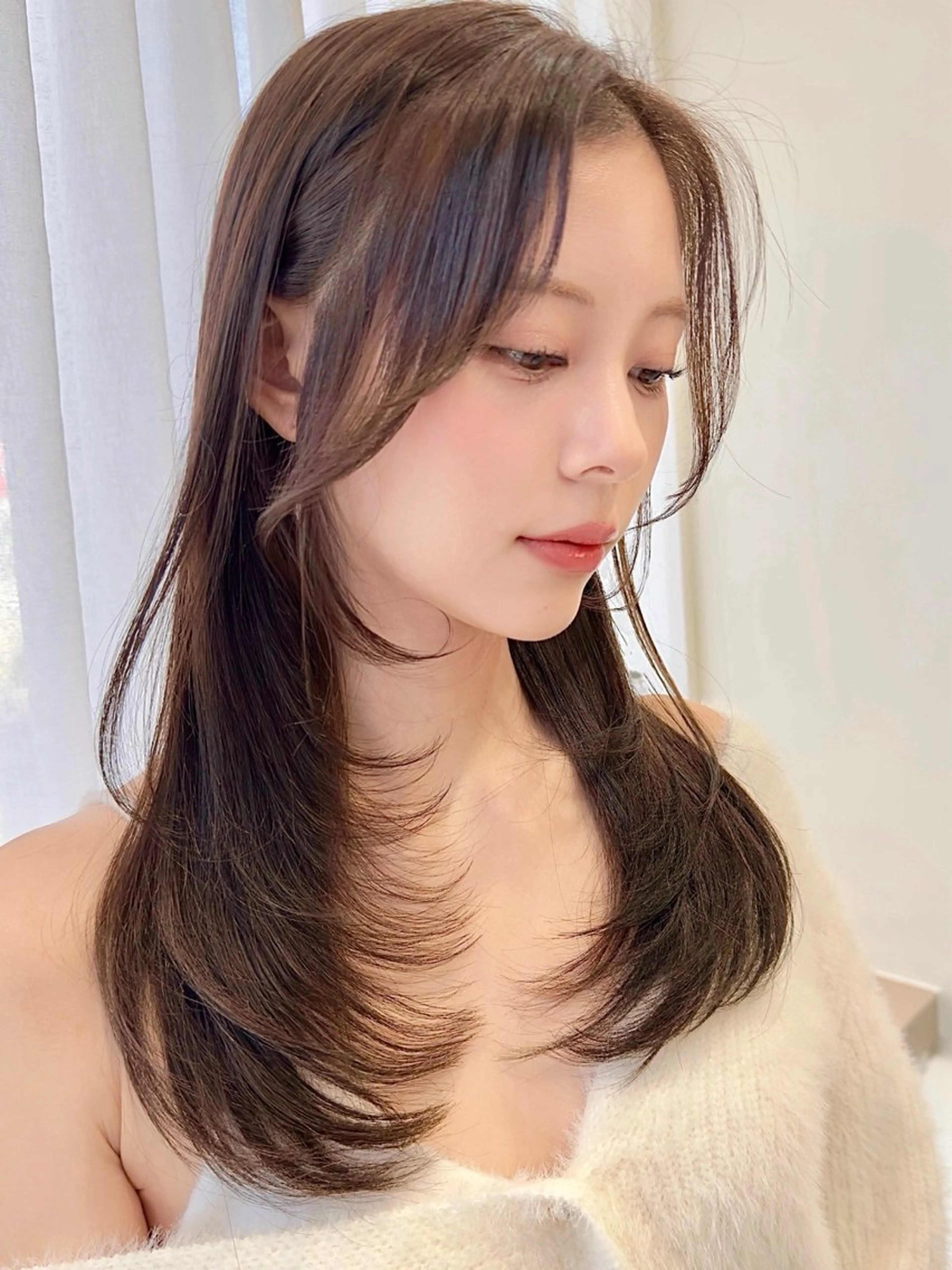 セミロング カラー カット ヘアカラー トリートメント レイヤー✨縮毛矯正 川村利幸のヘアスタイル