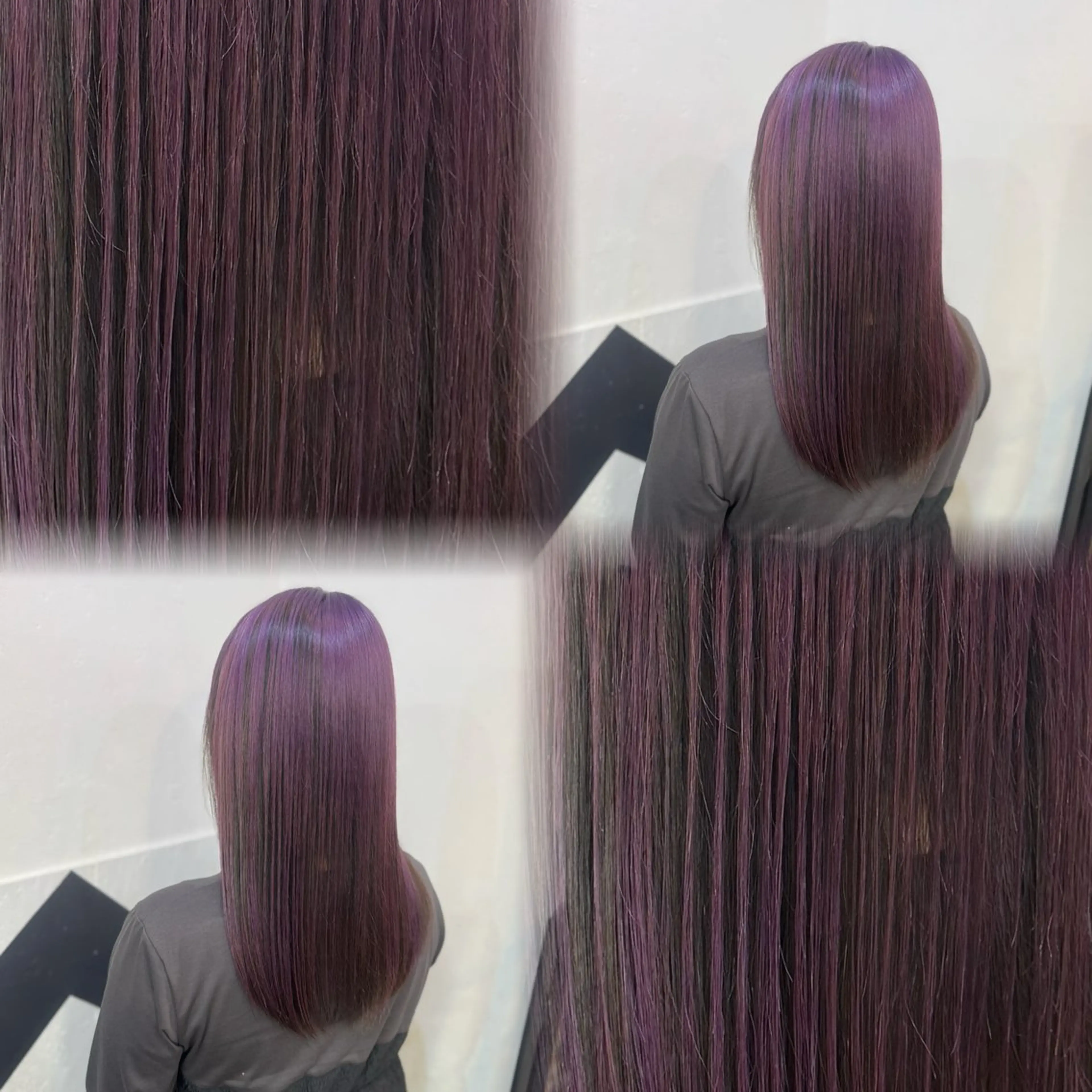 セミロング カラー ヘアカラー トリートメント 髙橋 李里亜のヘアスタイル