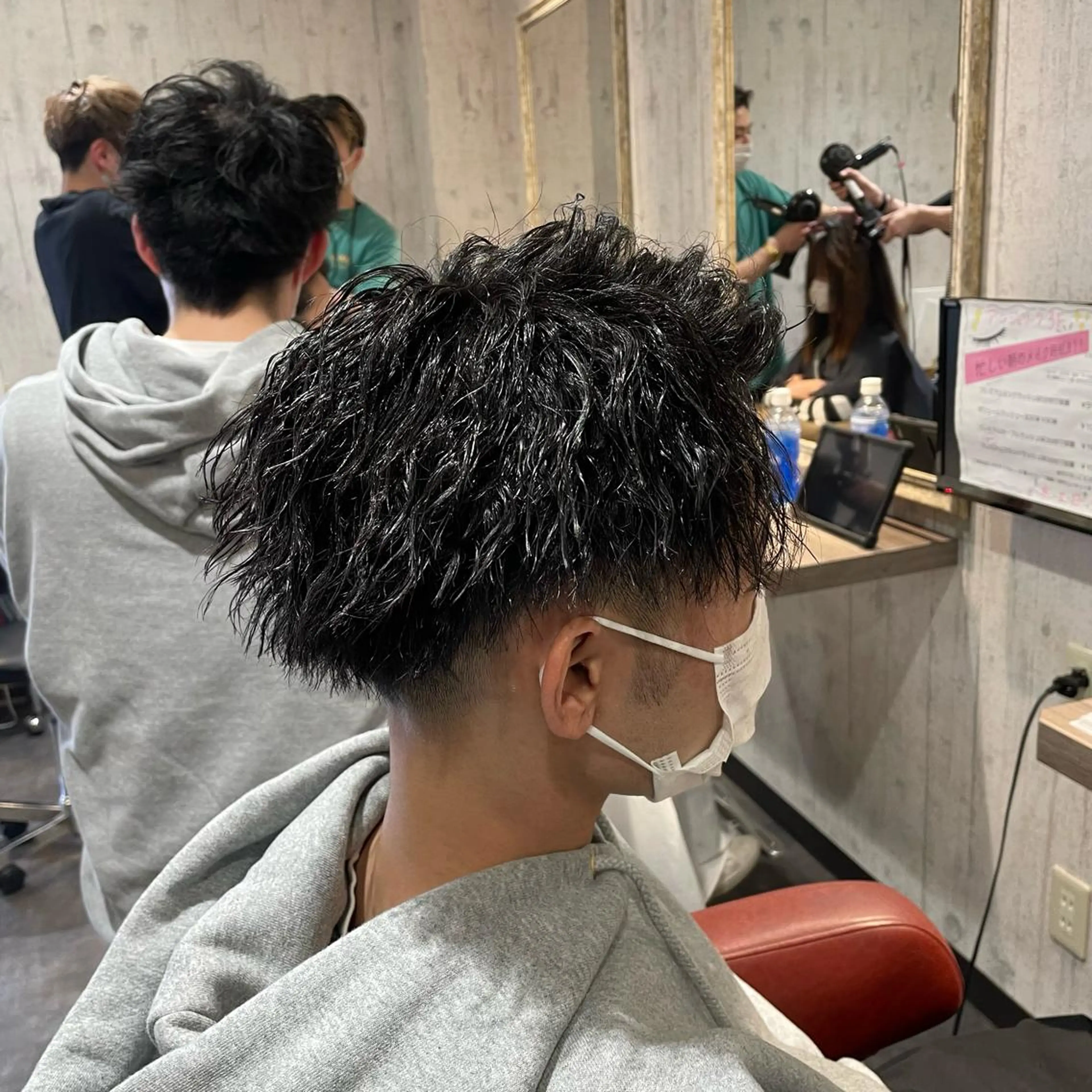 ショート パーマ メンズ カット パーマ Wataru 髪質改善カラー💎のヘアスタイル