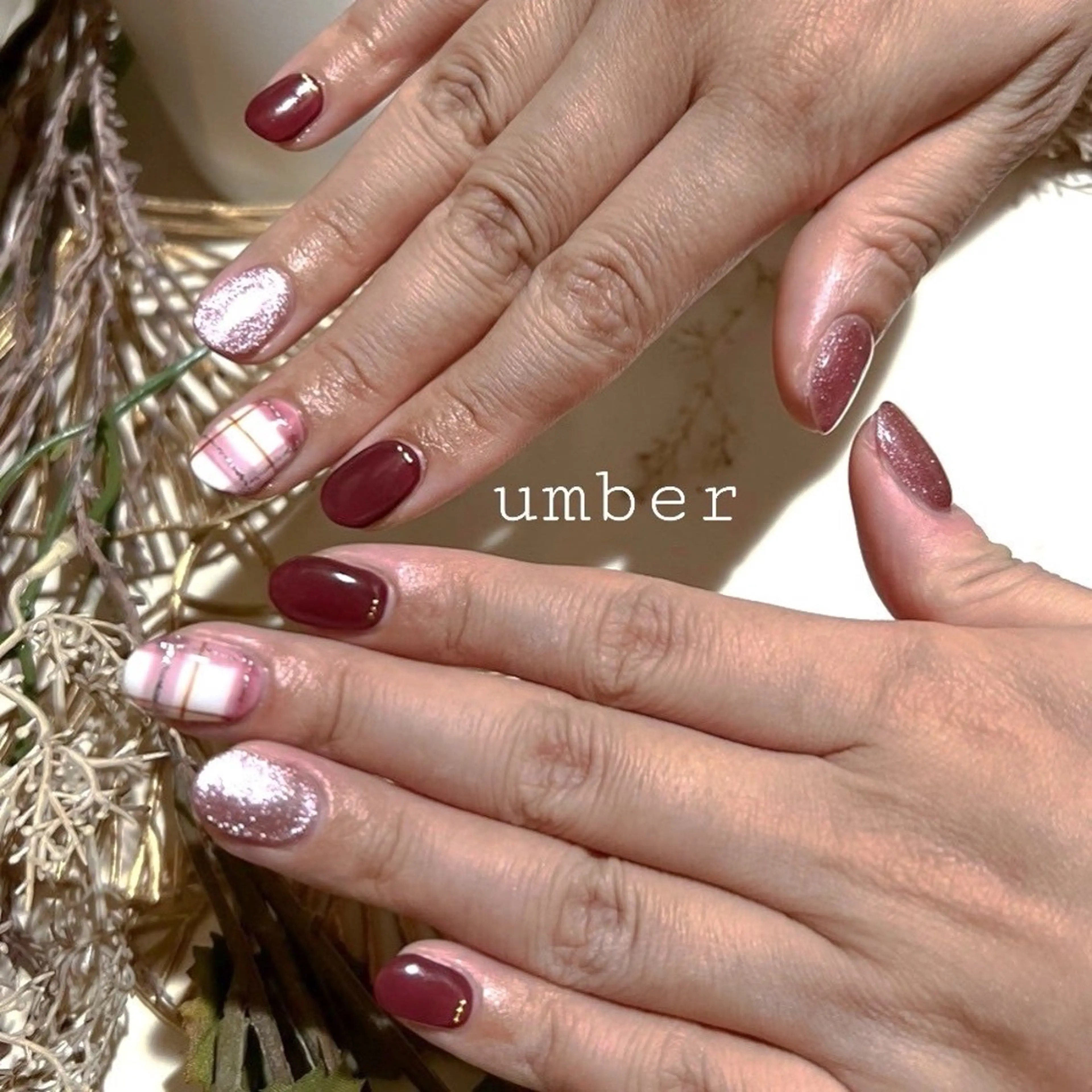 ネイル ハンドネイル umber 三茶1分のネイルデザイン