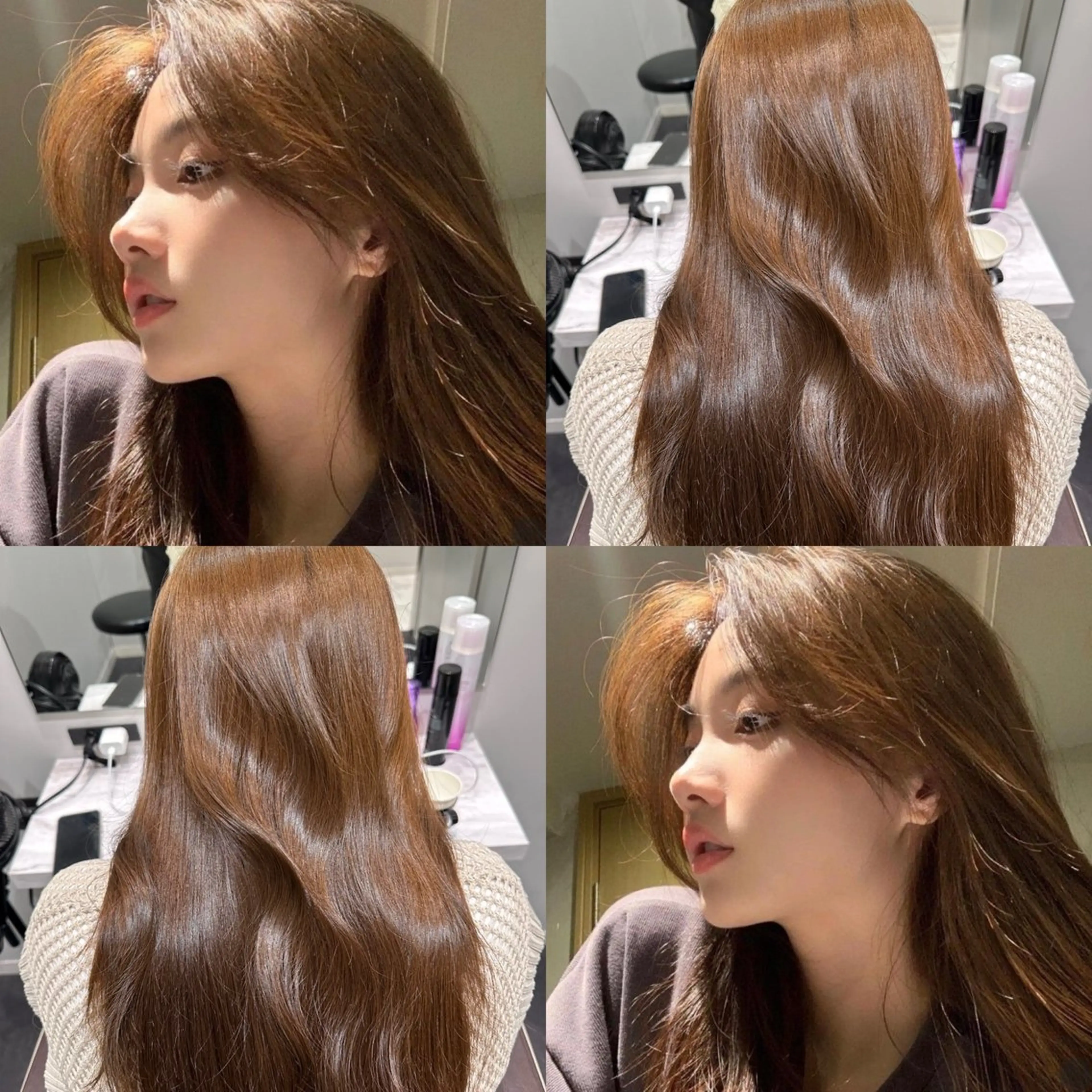 ロング カラー ヘアカラー トリートメント ヘアセット IVE所属・ダブルカラー🤍 髪質改善／原島のヘアスタイル