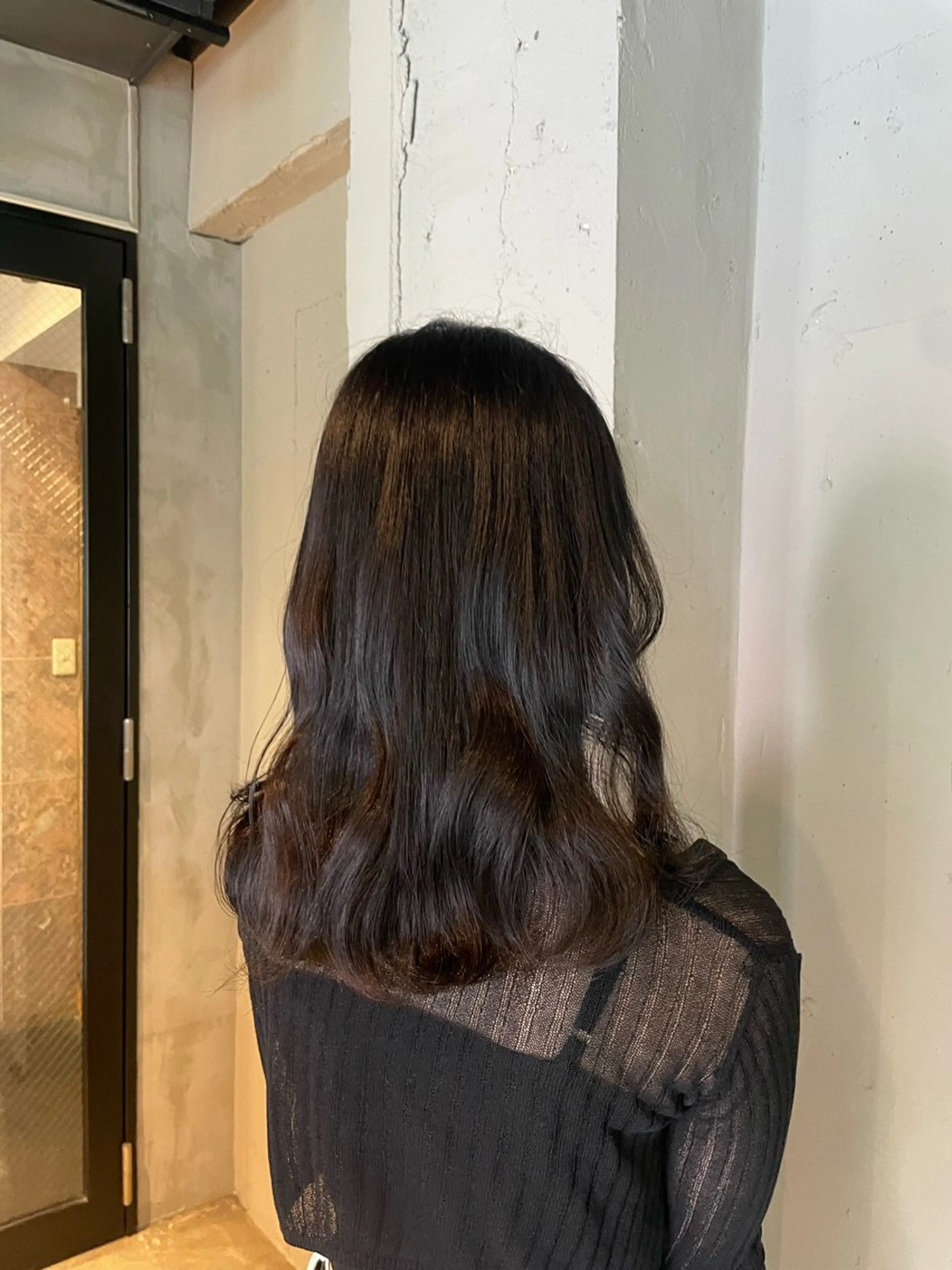 ミディアム ヘアカラー トリートメント 透明感・美髪 monsoワニベユナのヘアスタイル