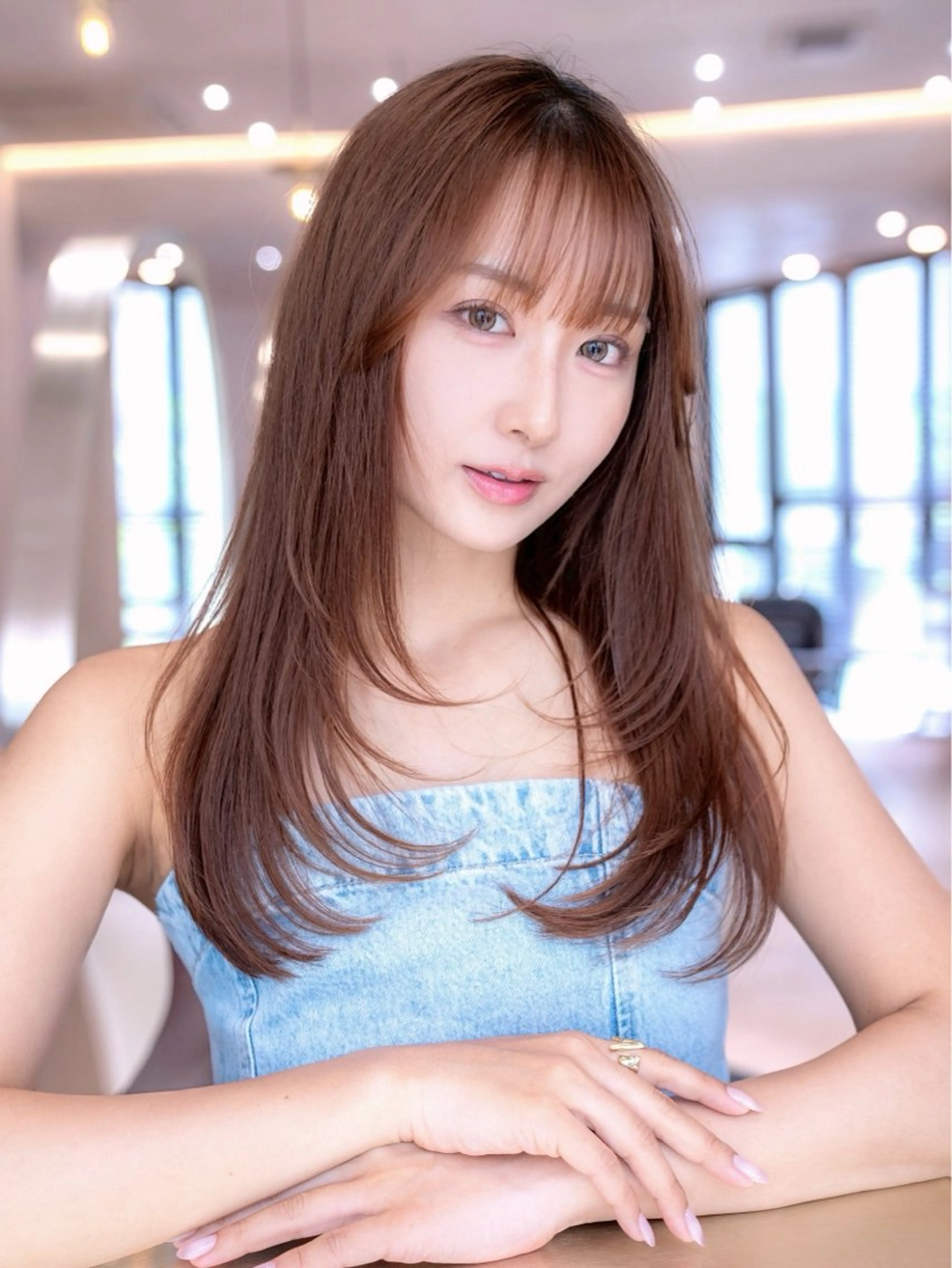 ロング カラー カット ヘアカラー トリートメント 渋谷🎀透明感カラー レイヤー/mikuのヘアスタイル