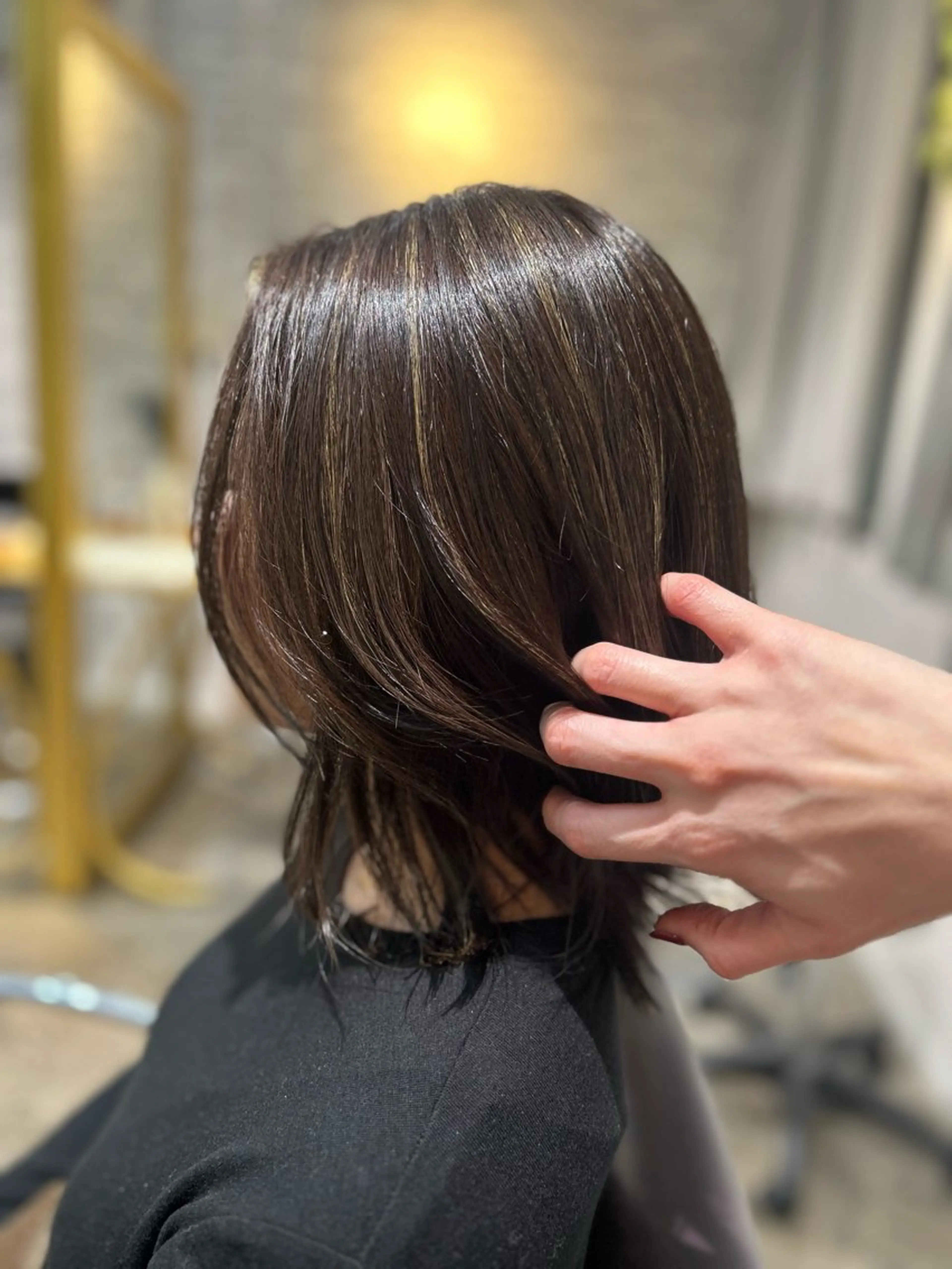 セミロング カラー ヘアカラー 縮毛矯正／髪質改善 🧡mizukiのヘアスタイル