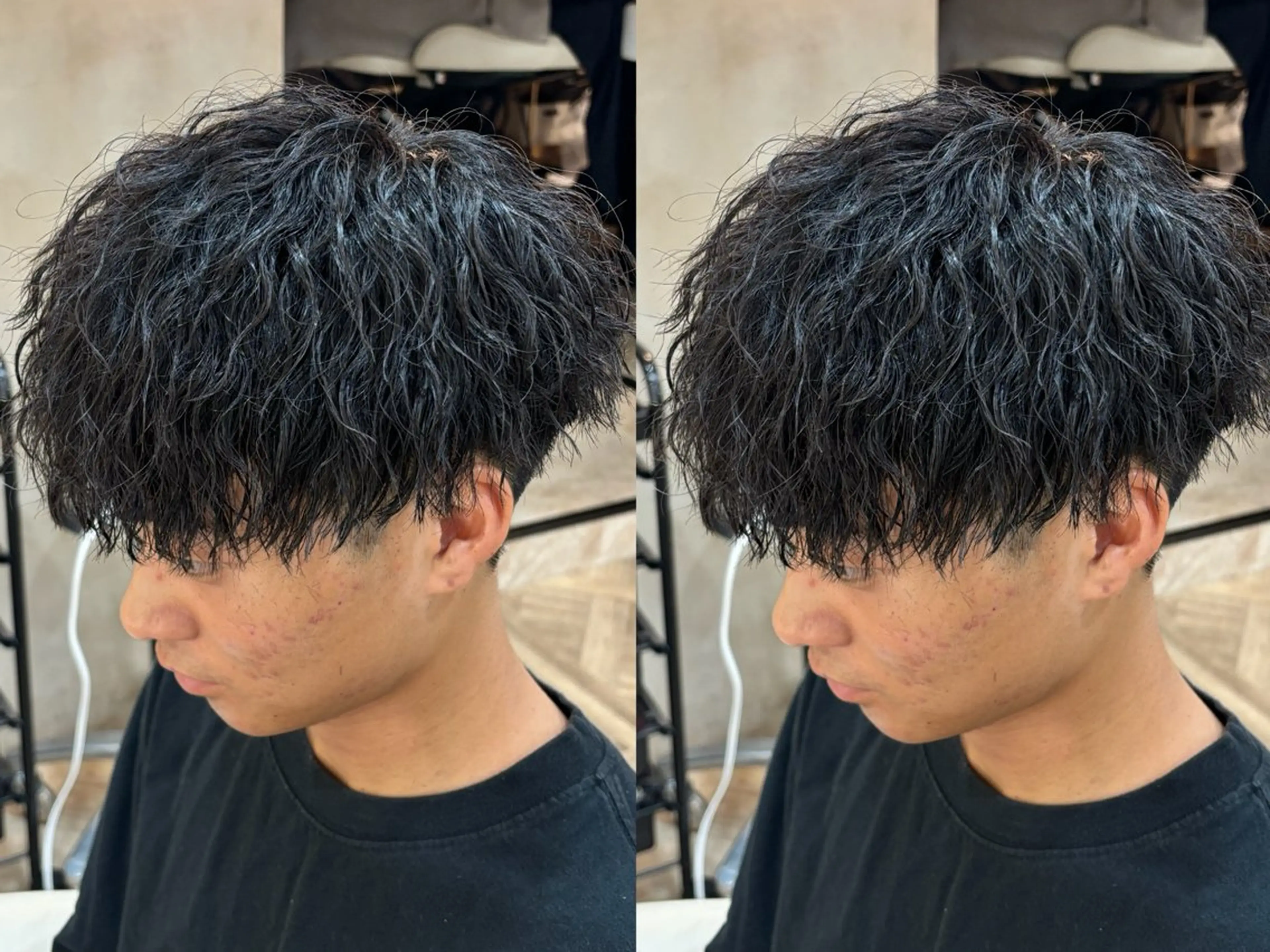 ショート パーマ メンズ カット パーマ トリートメント パーマ職人DAIKI ツイスパ/波巻きのヘアスタイル