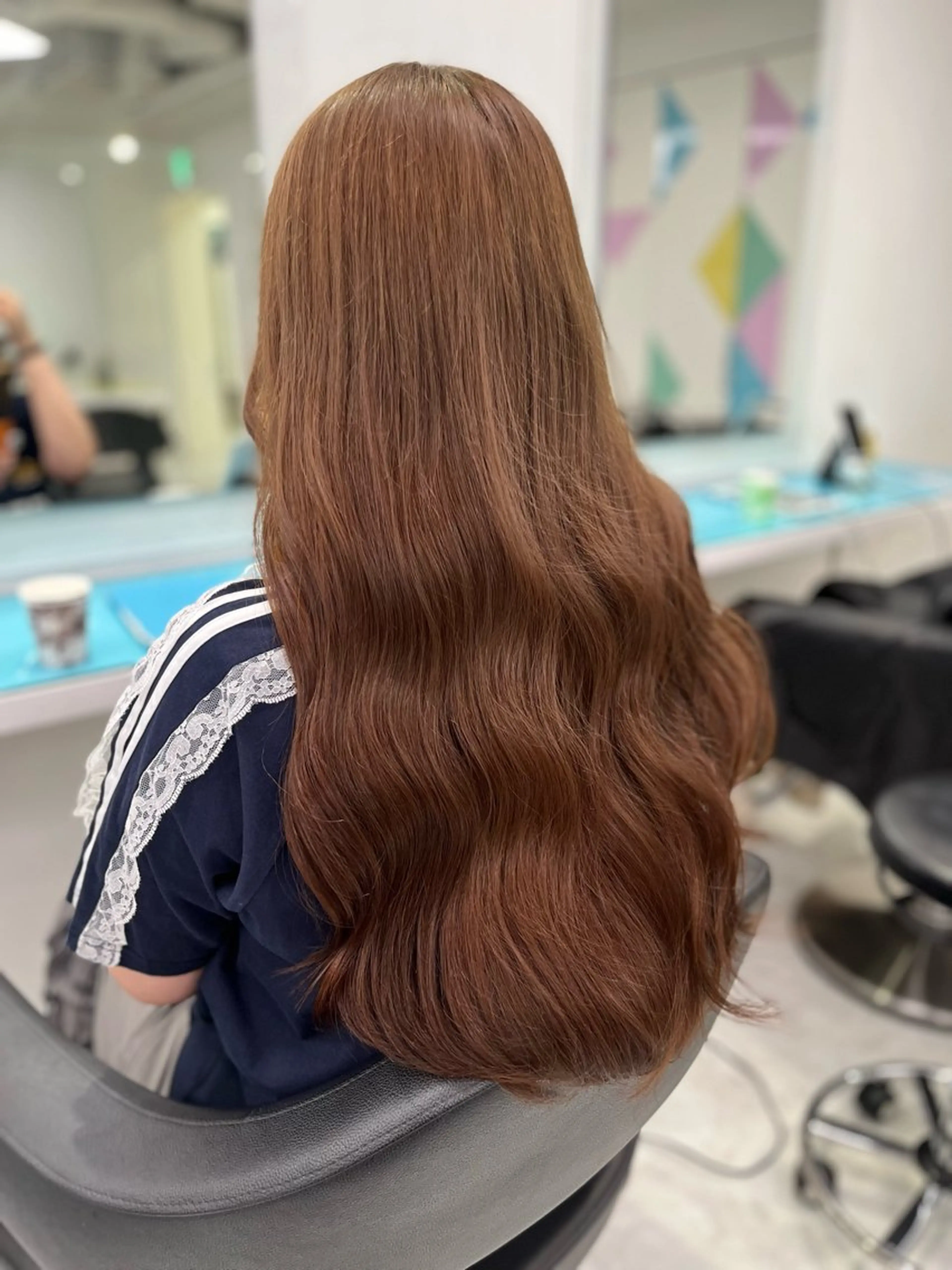 ロング カラー ヘアカラー トリートメント ヘアセット ガーリー♡女の子っぽ ヘア♡ピンクカラー♡のヘアスタイル