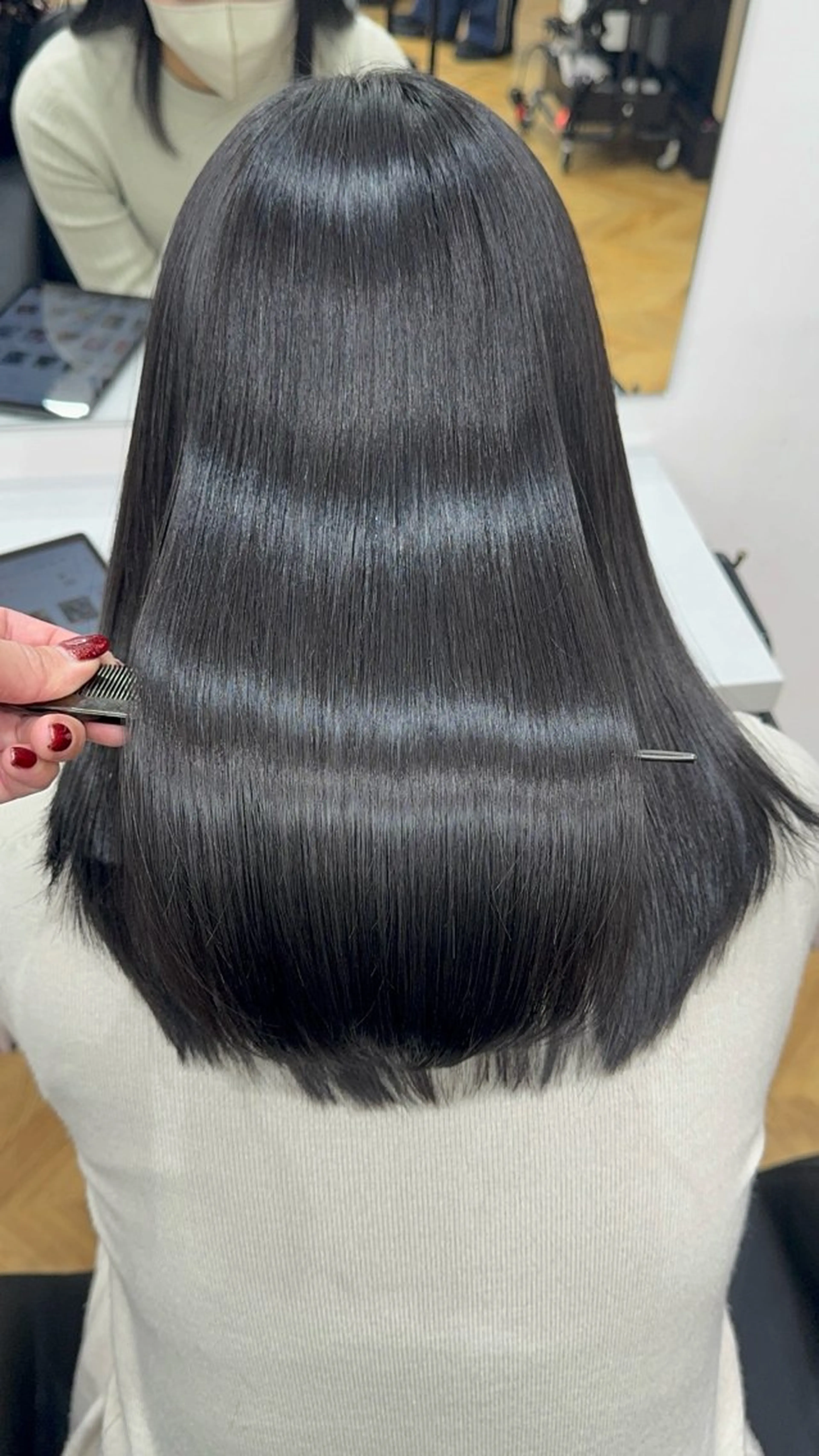 ミディアム 髪質改善 トリートメント カット ヘアカラー トリートメント 髪質改善/艶髪💎 ウエキ リカのヘアスタイル