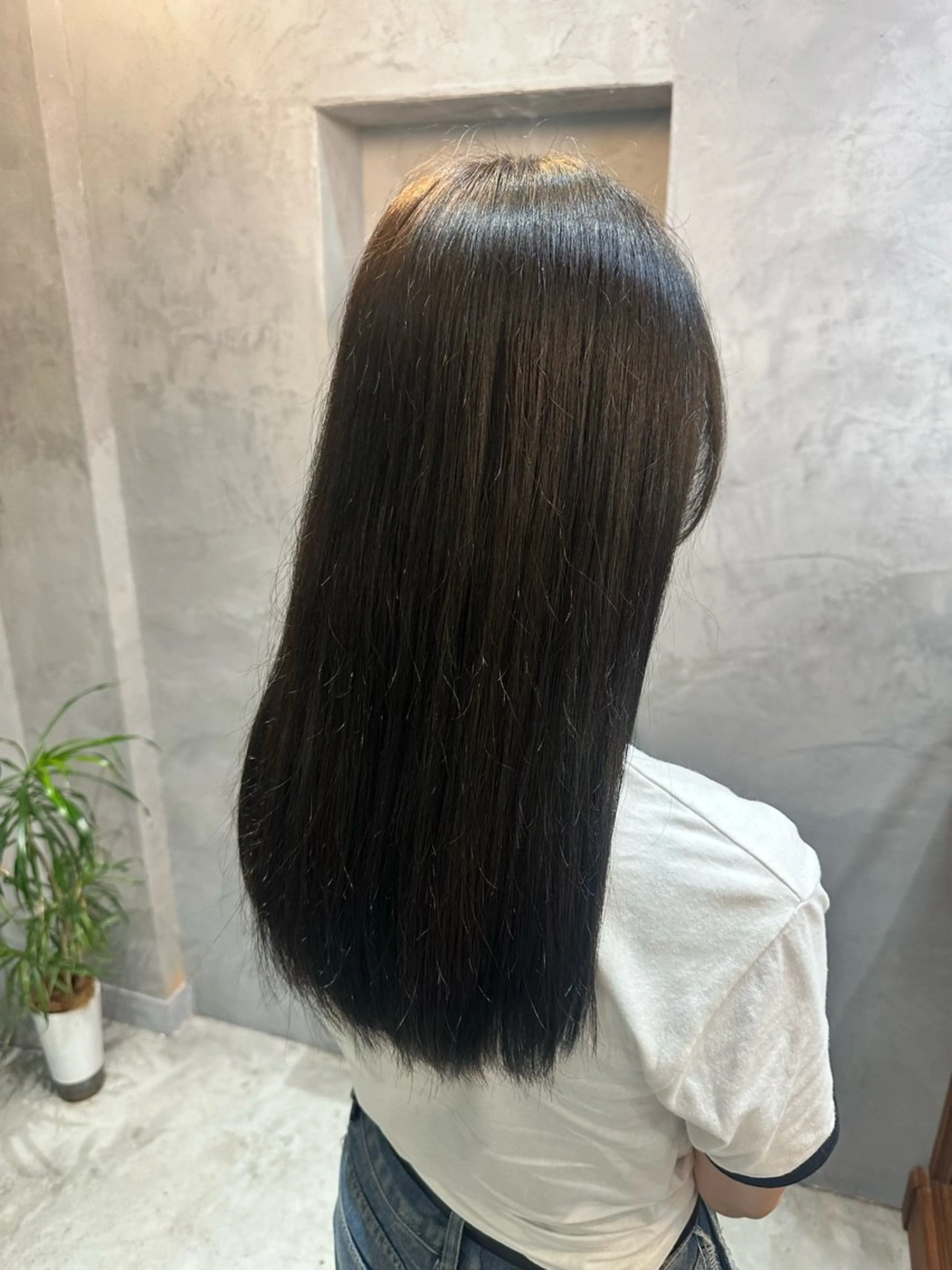 ロング ヘアカラー トリートメント 韓国ヘア/透明感 カラー/金子 愛優のヘアスタイル