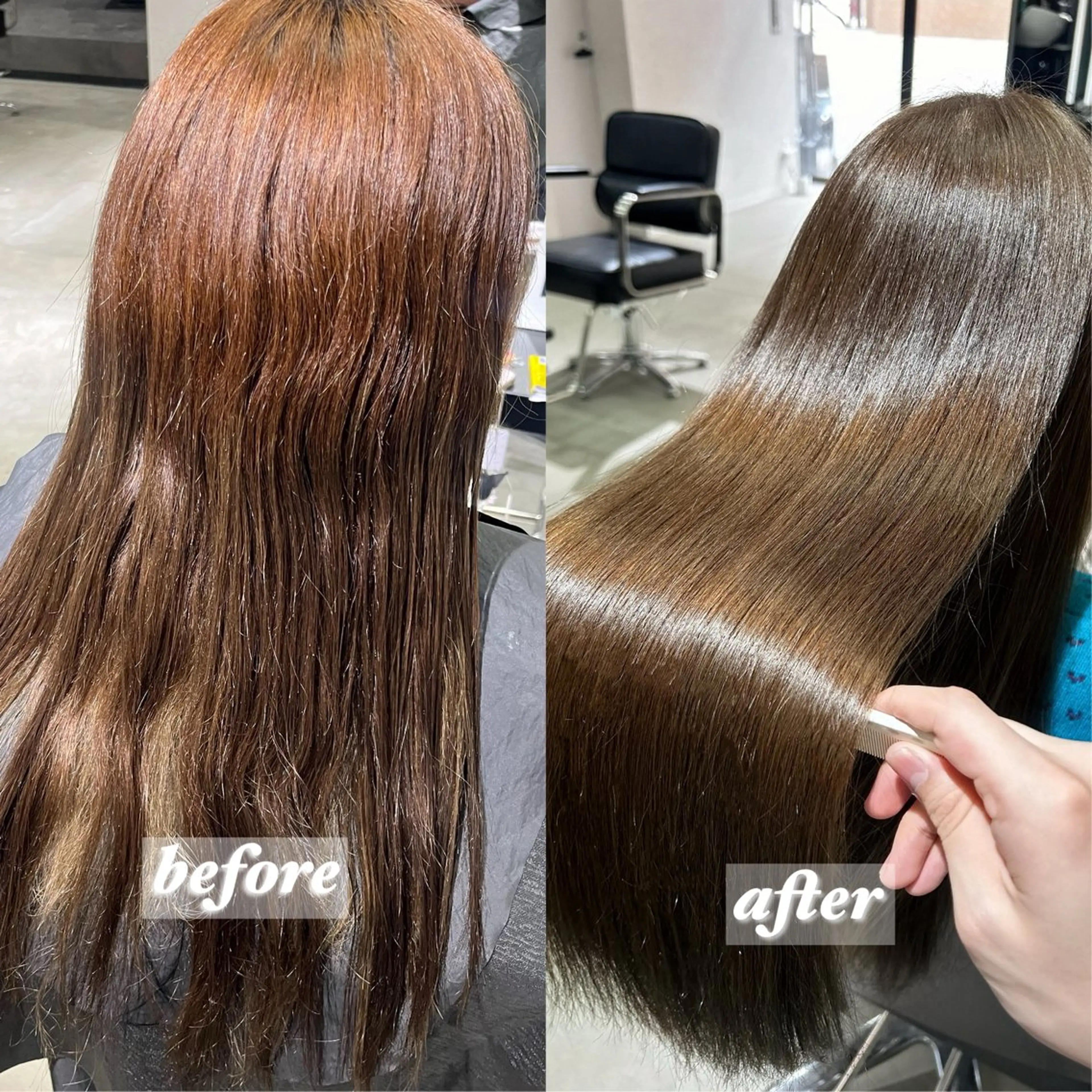 ロング カラー カット ヘアカラー 縮毛矯正 髪質改善大阪/ 酸性縮毛矯正/ゆうとのヘアスタイル