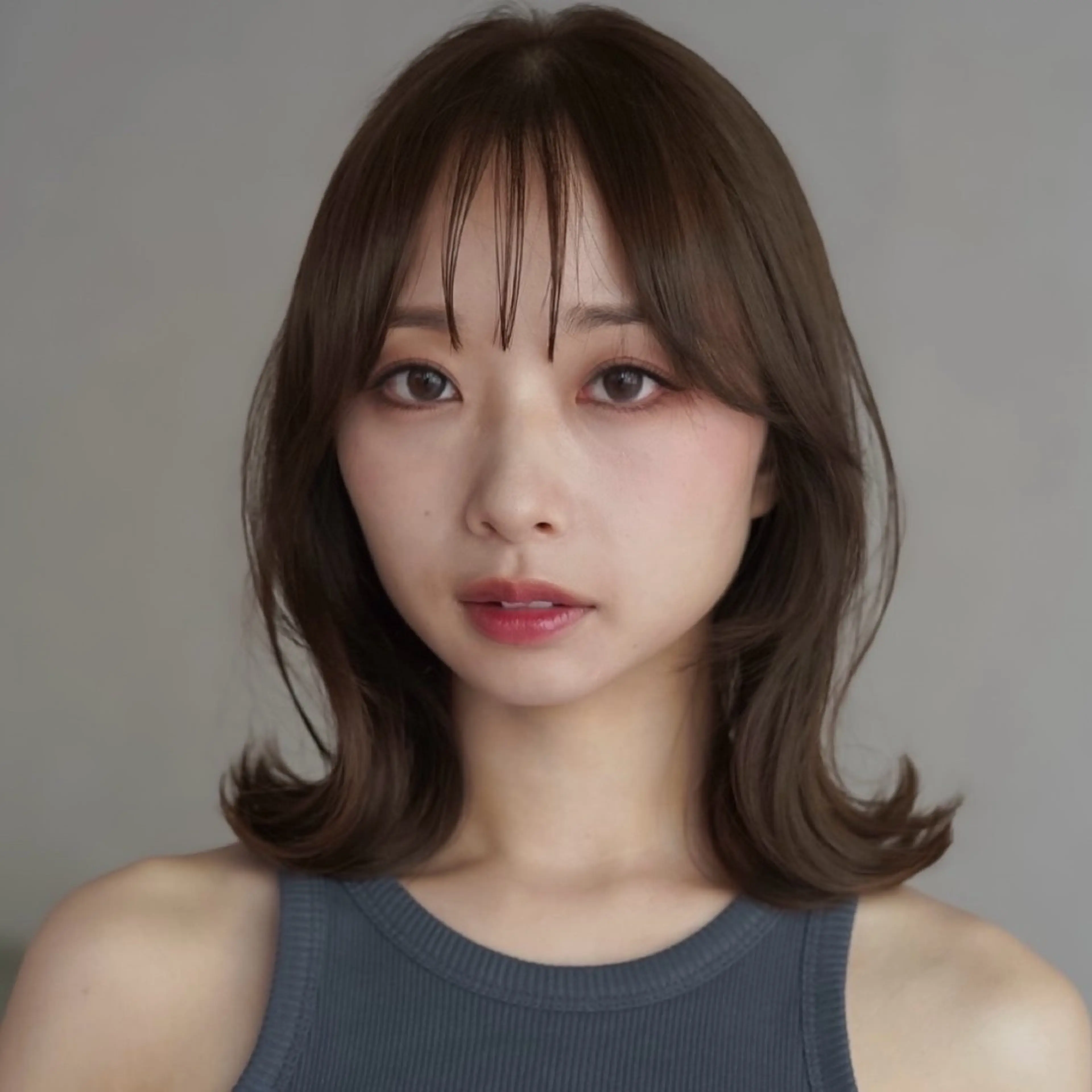 ミディアム くびれヘア 顔周りカット 似合わせカット レイヤーカット/ くびれヘア佐藤大空のヘアスタイル