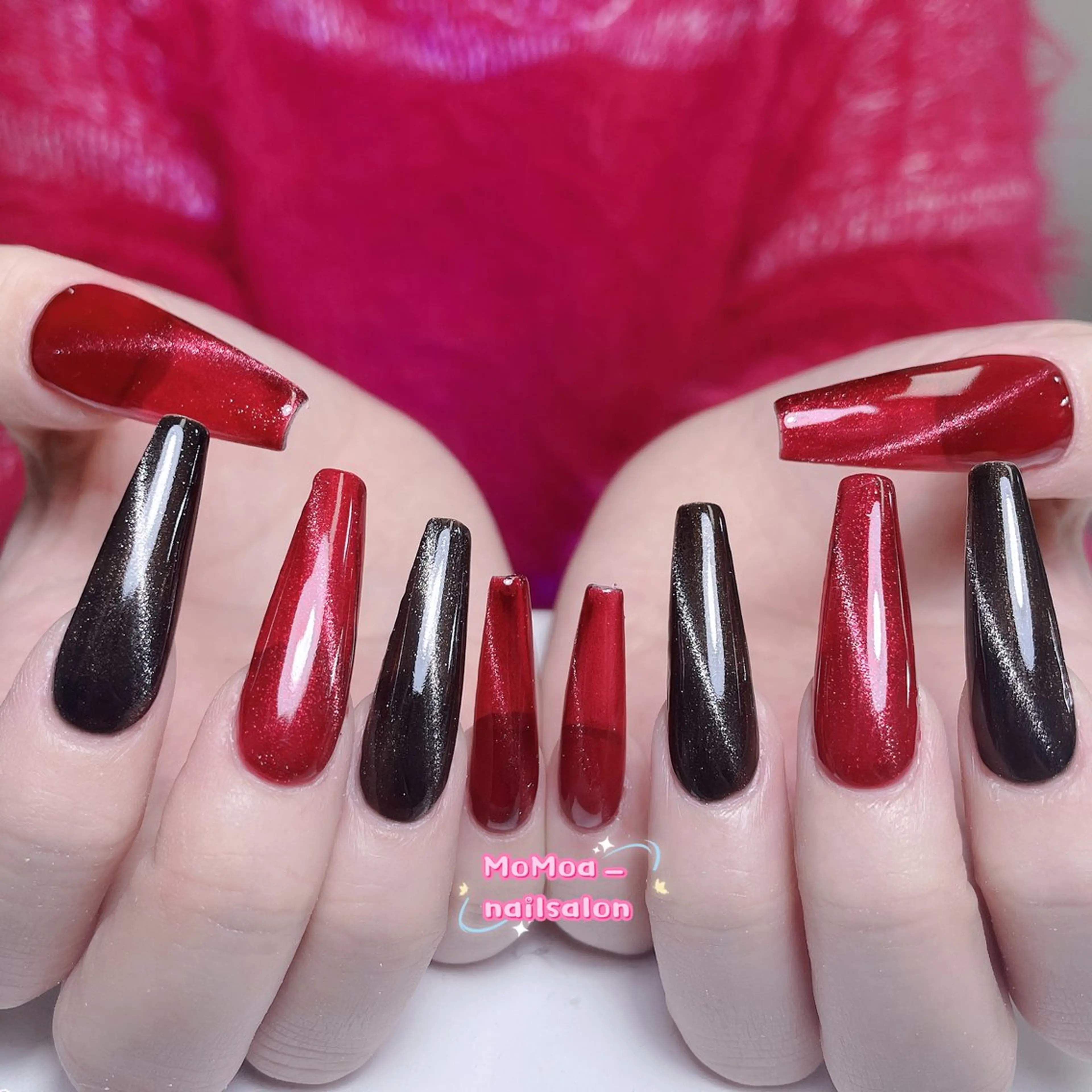 ネイル 成人式 ジェルネイル ネイルチップ 冬ネイル クリスマス ハンドネイル MoMoA Nail ネイル長さ出し専門店のネイルデザイン