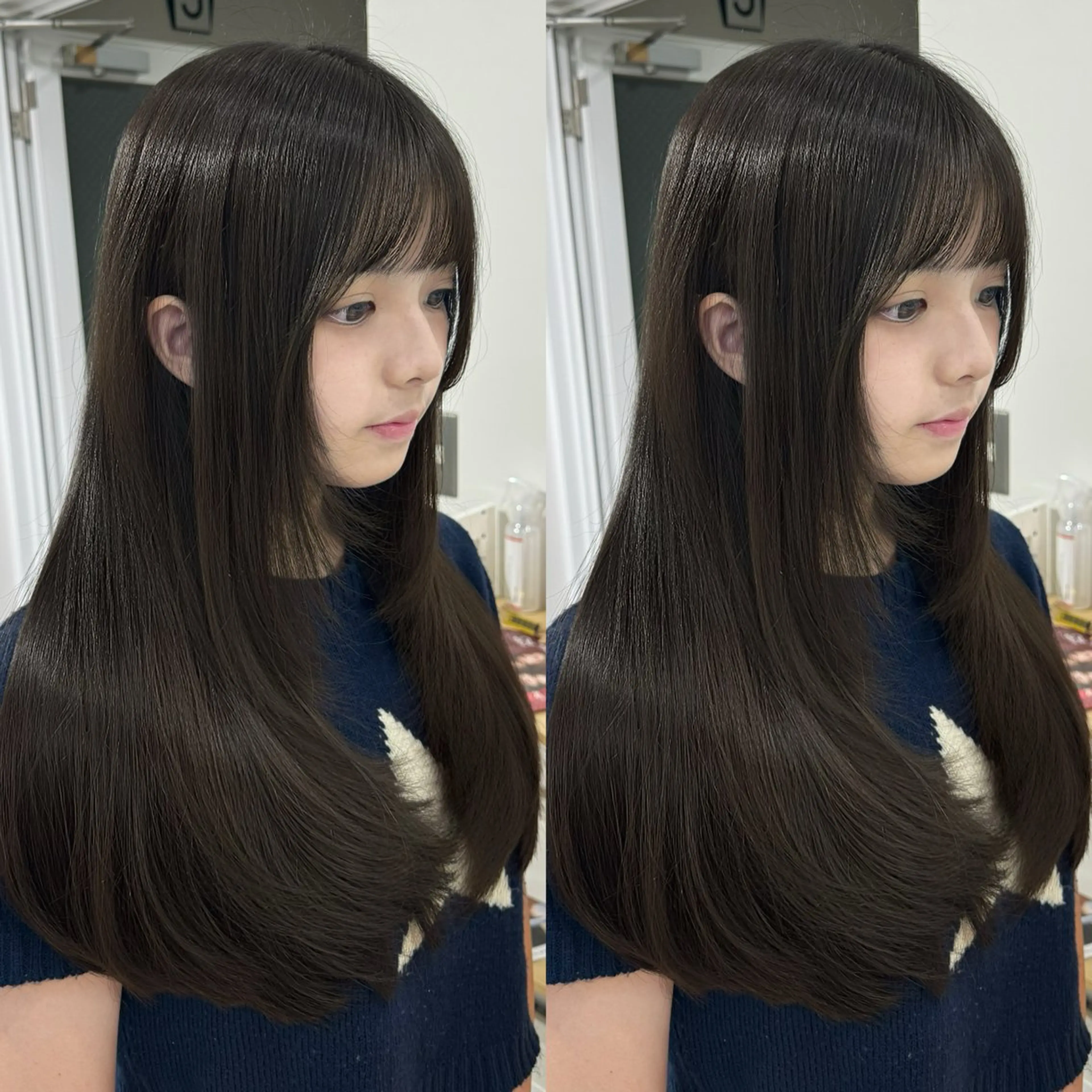 ロング 韓国風ヘア レイヤーカット カット ヘアカラー 🫧髪質改善•ボブ/ レイヤー🫧持田樹のヘアスタイル