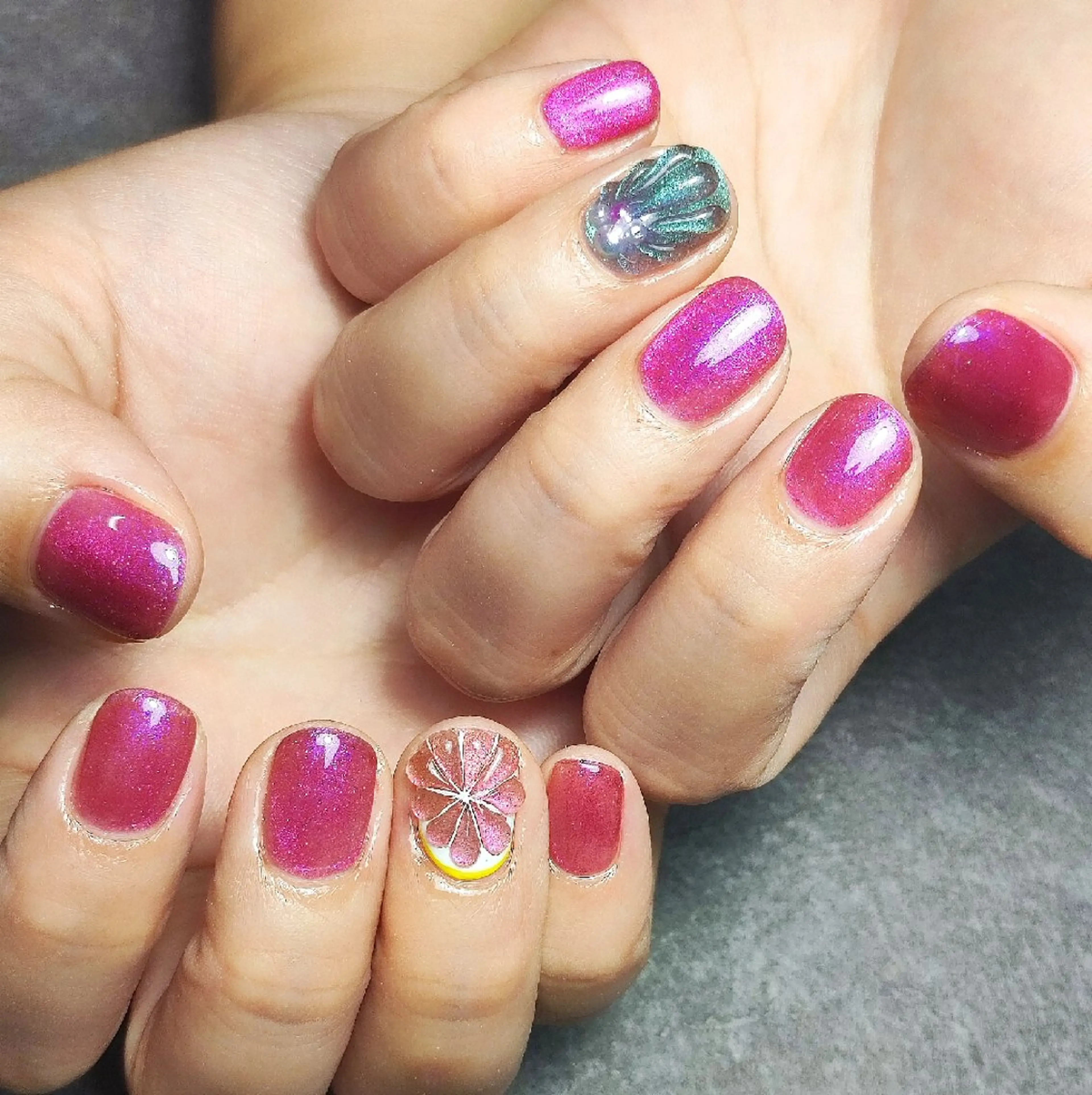ネイル ピンク ハンドネイル 個人サロン saltnailのネイルデザイン