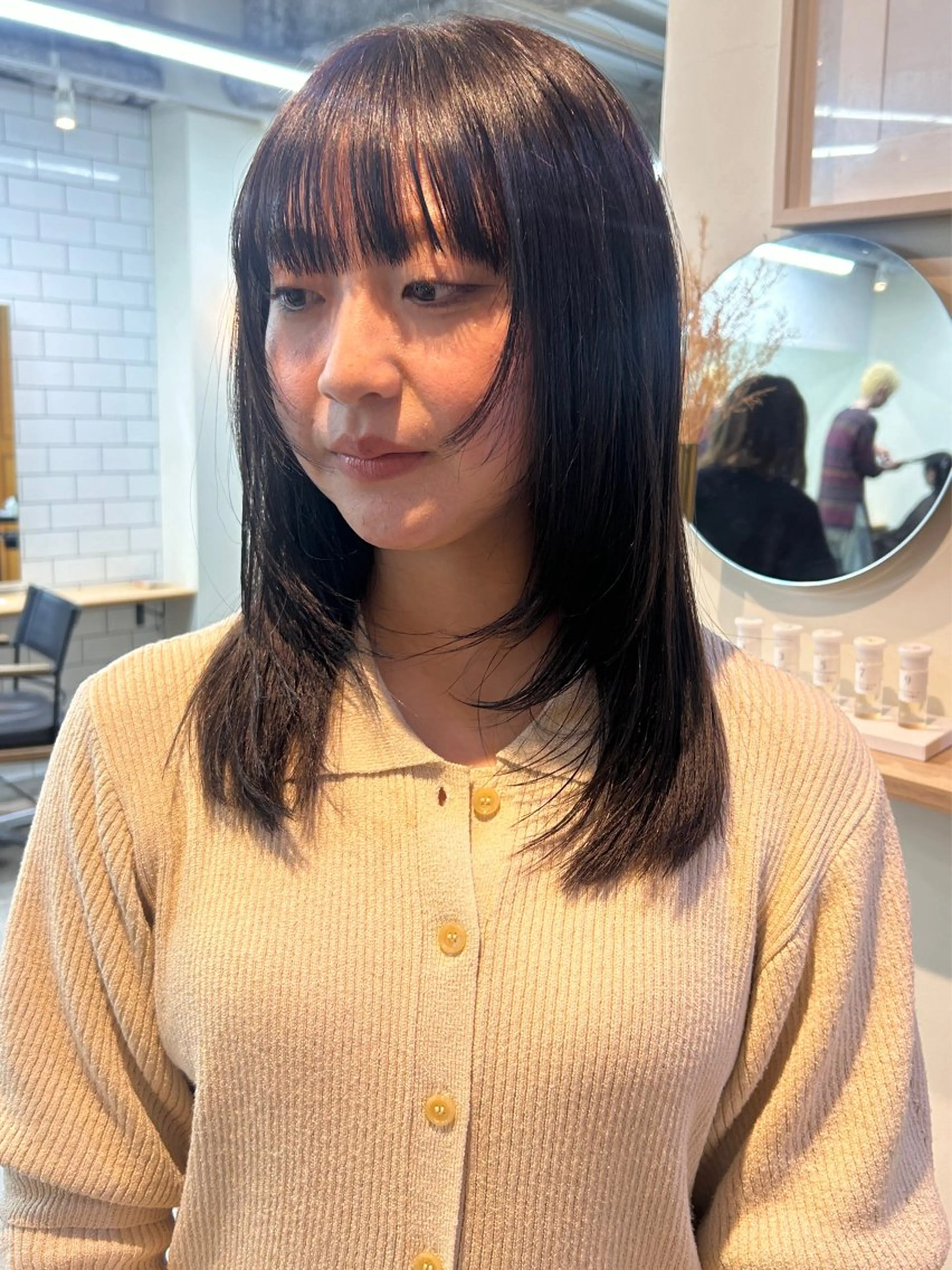 ロング カラー カット ヘアカラー トリートメント レイヤーボブ/ 艶カラー/サナ🌼のヘアスタイル